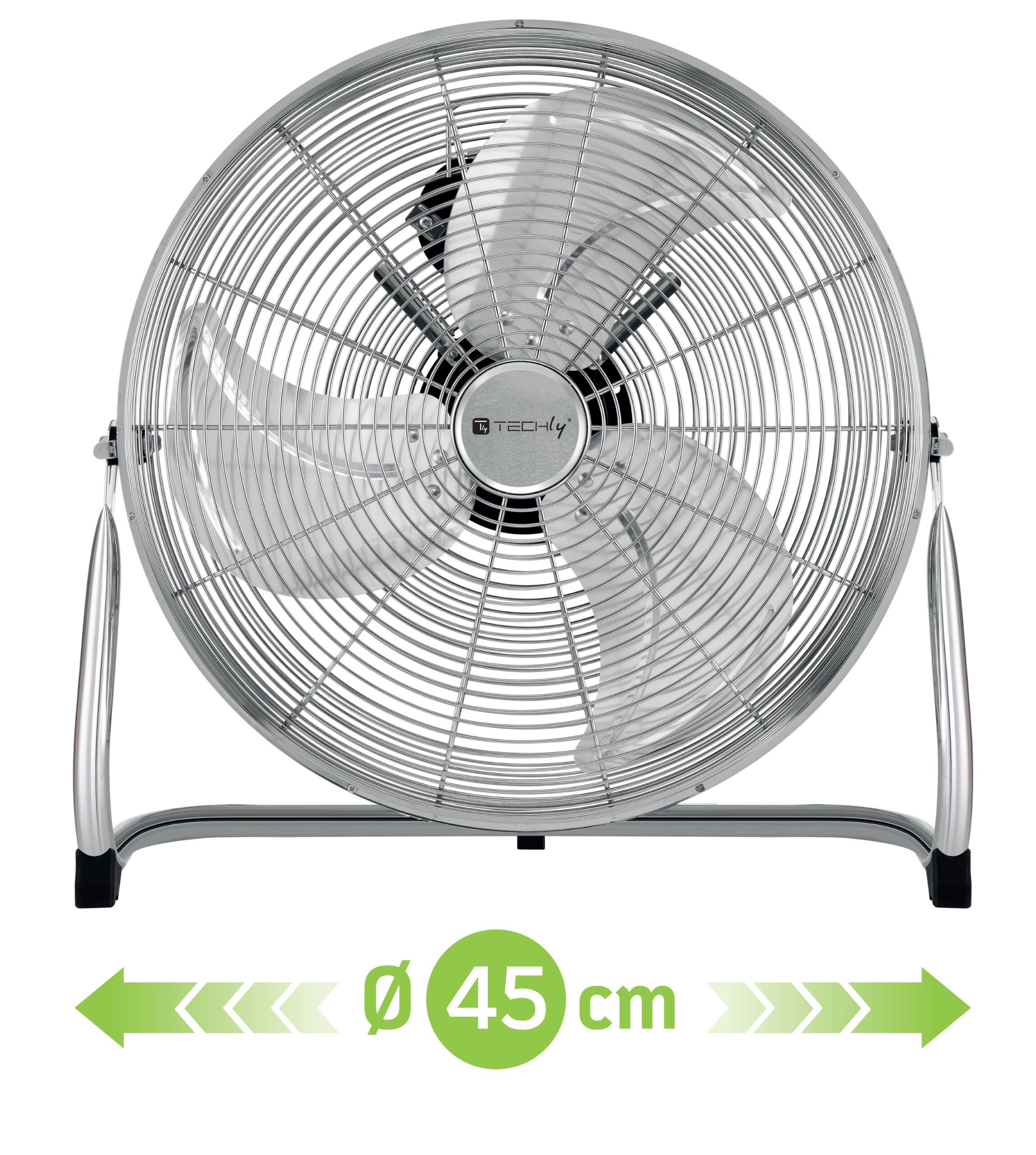 Ventilatore Industriale da Pavimento Diametro 45 cm 3 Livelli di Potenza TECHLY - immagine 3