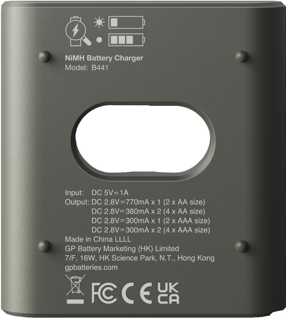 Caricabatterie per AA e AAA con 4 Batterie AA NiMH da 2100 mAh Incluse GP BATTERIES - immagine 3