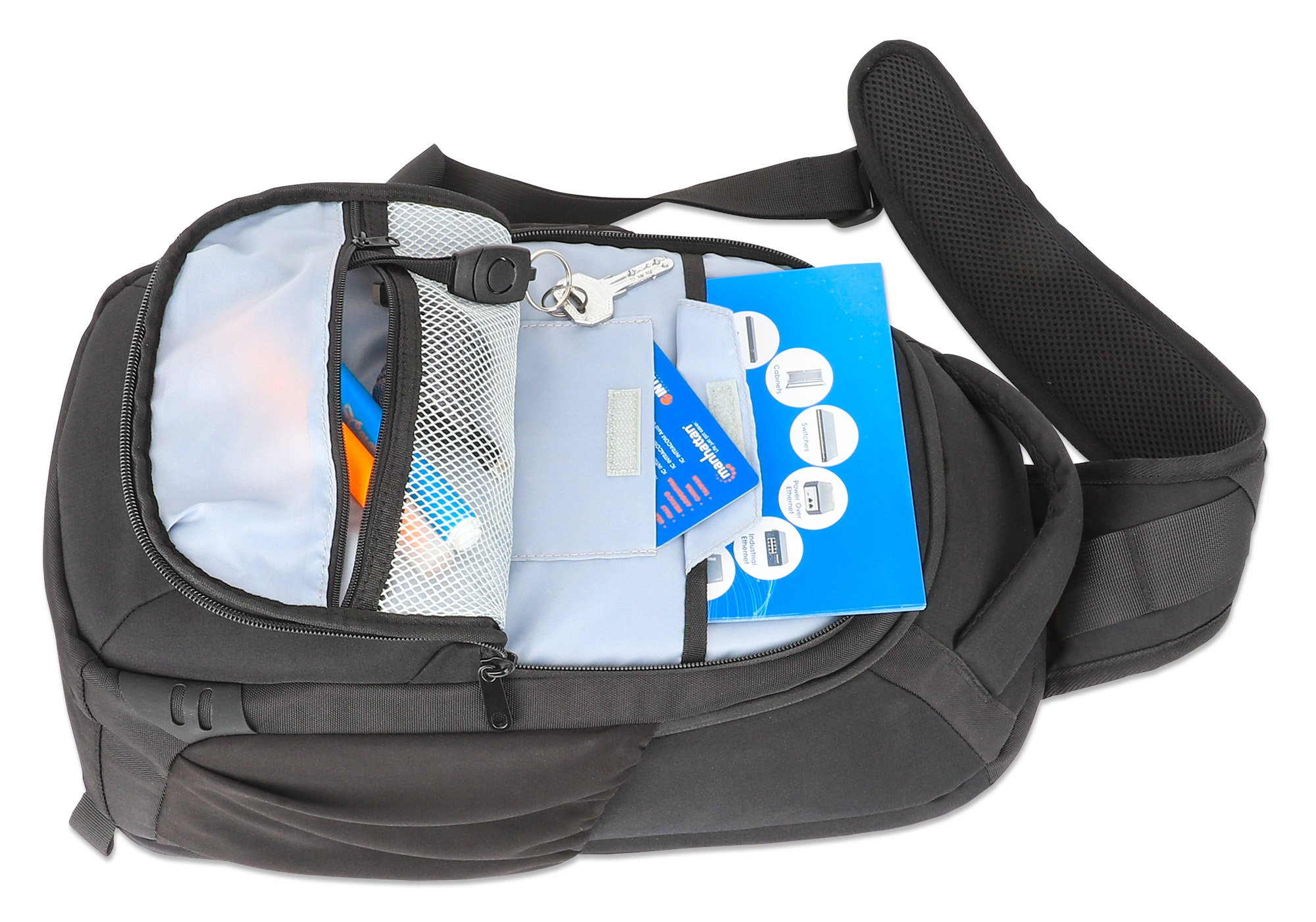 Borsa a Tracolla per Laptop 13.3'' Amsterdam Antifurto MANHATTAN - immagine 6