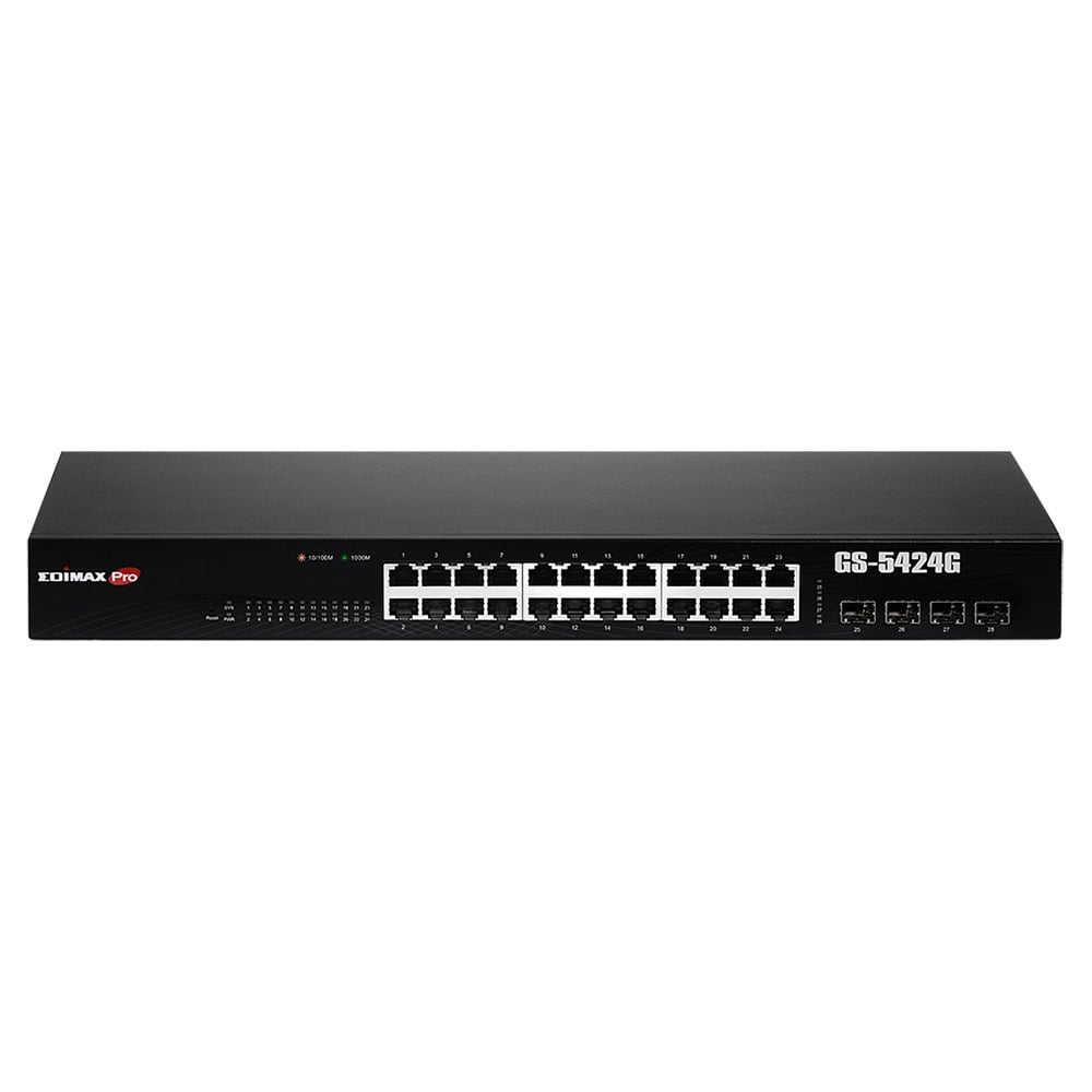 Gigabit Ethernet Switch 24 porte 4 slot SFP, GS-5424G EDIMAX - immagine 3