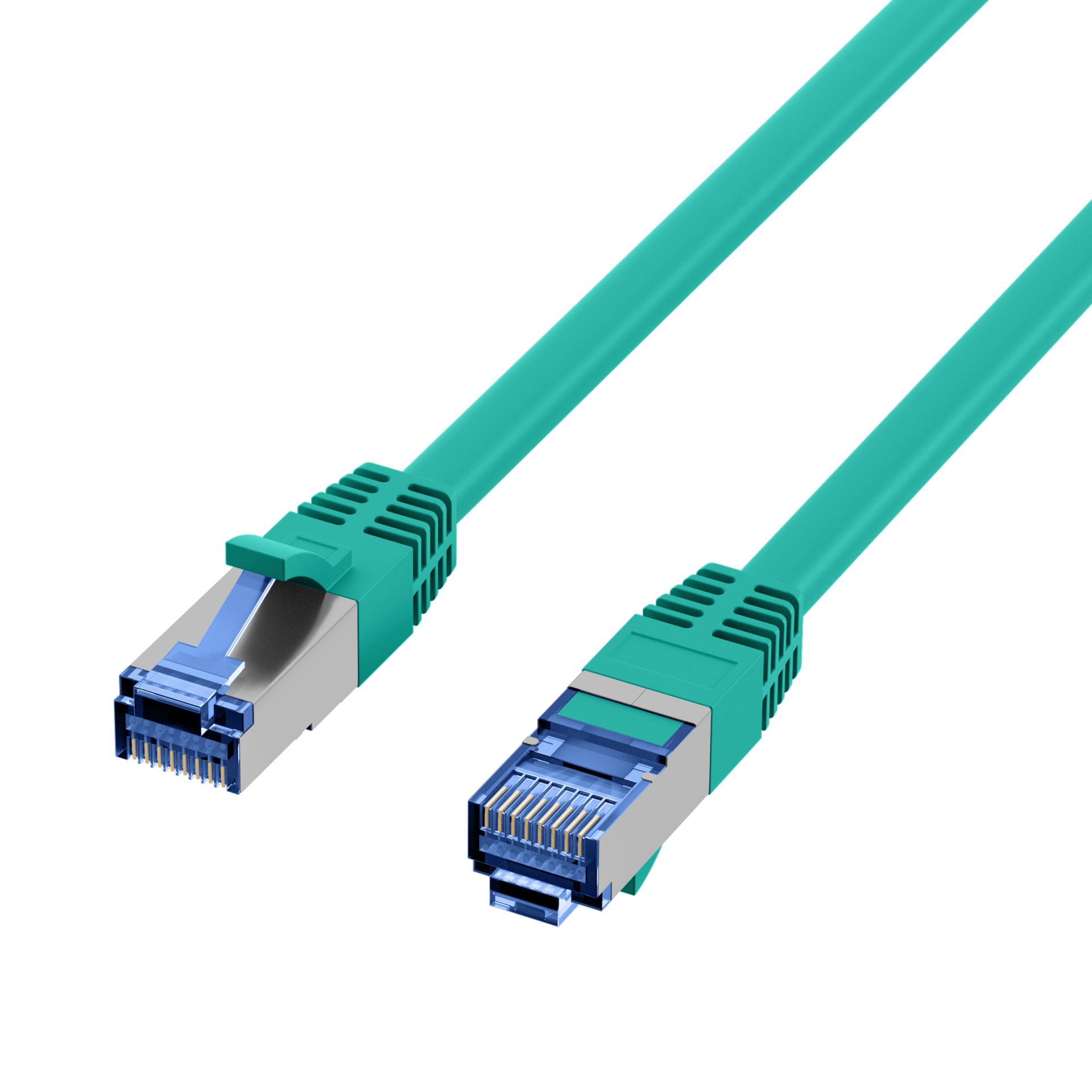 Cavo di Rete Patch in Rame Cat.6A S/FTP TPE Cat.7 Ultraflex Verde 0,15m OEM - immagine 3