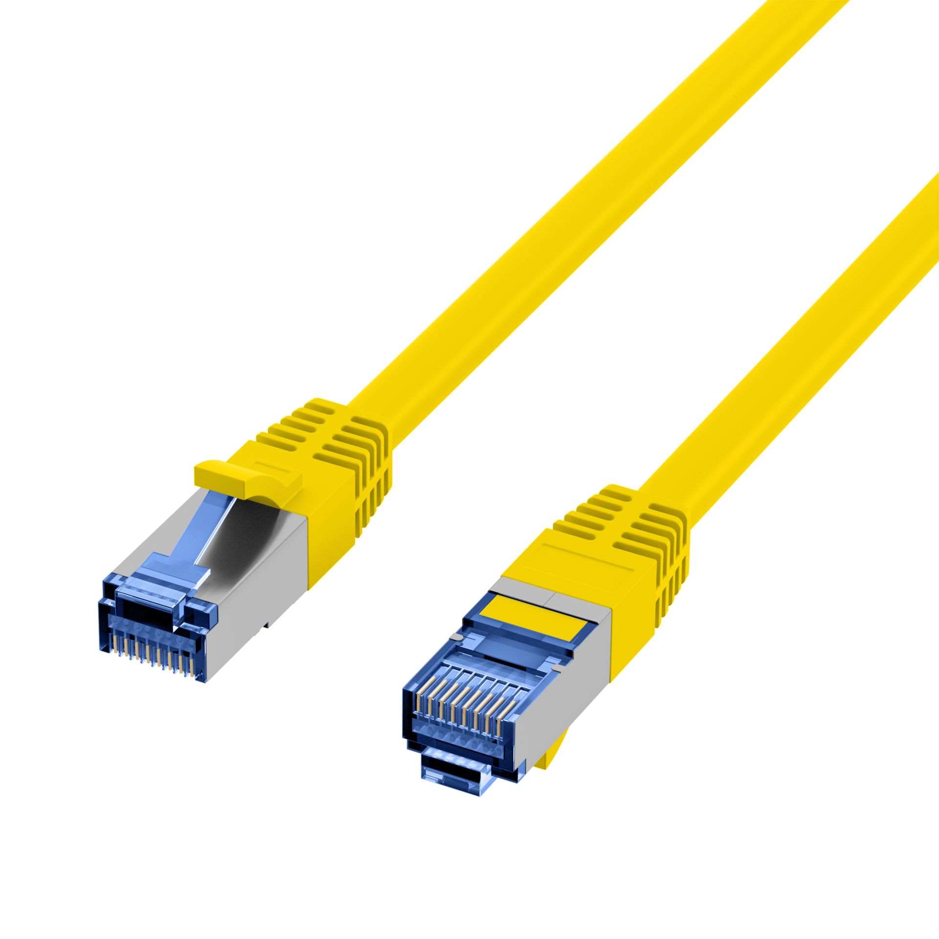 Cavo di Rete Patch in Rame Cat.6A S/FTP TPE Cat.7 Ultraflex Giallo 0,5m OEM - immagine 3