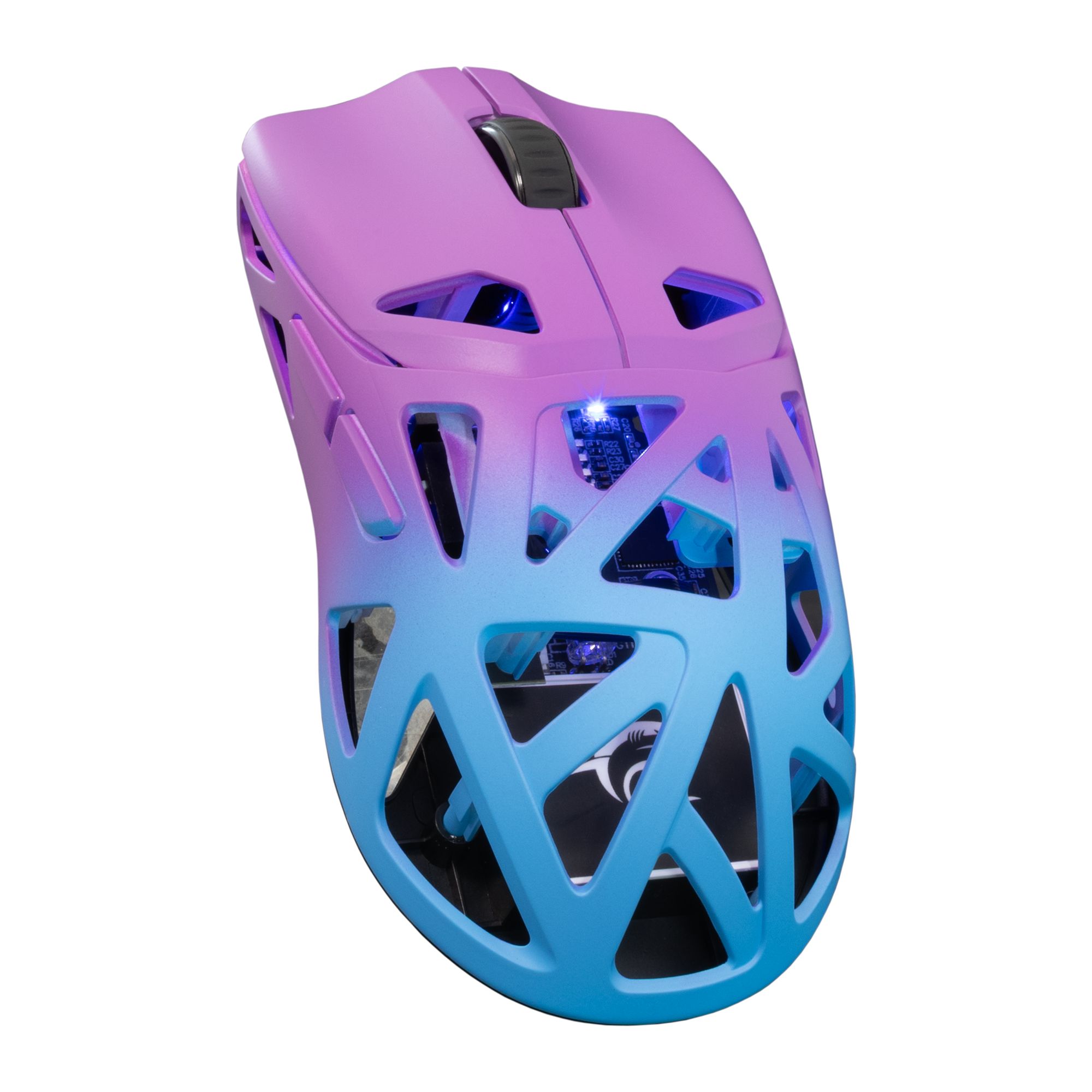 Mouse Ottico Wireless Gaming 24000 Dpi Retroilluminazione DPI LED Blu Viola, DAGONET-BLP WHITE SHARK - immagine 3