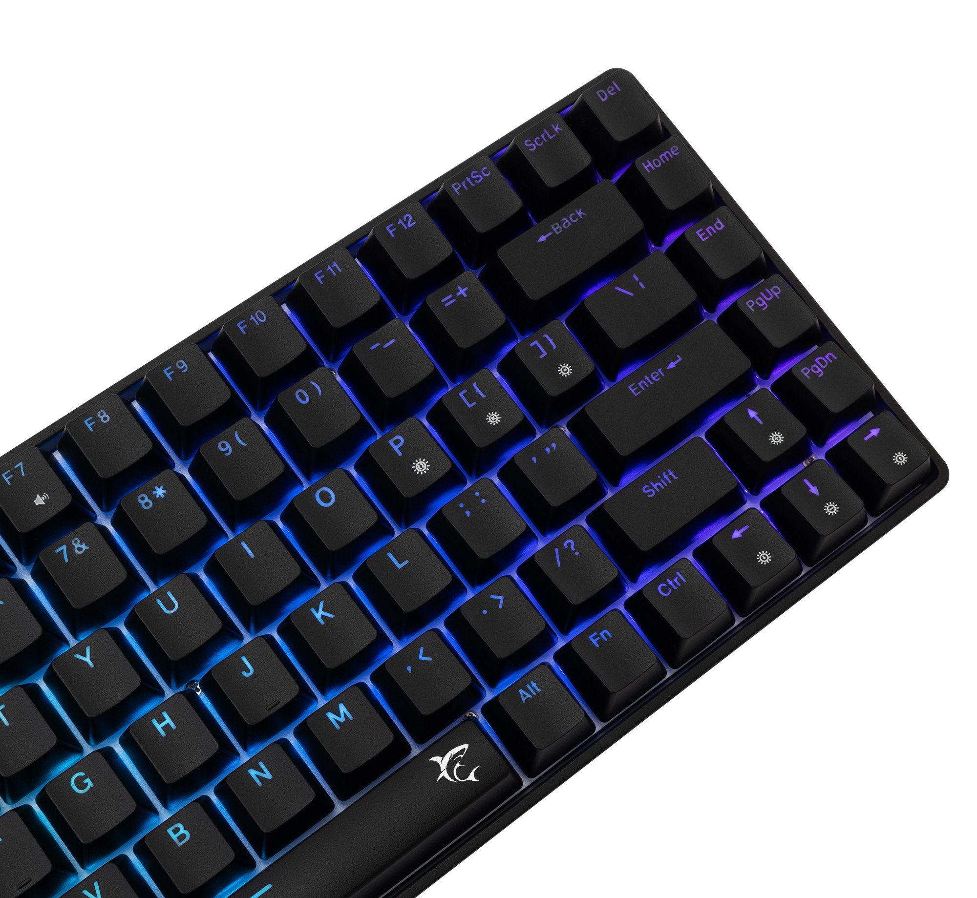 Tastiera Gaming USB 85 Tasti con Retroilluminazione LED RGB WHITE SHARK - immagine 3