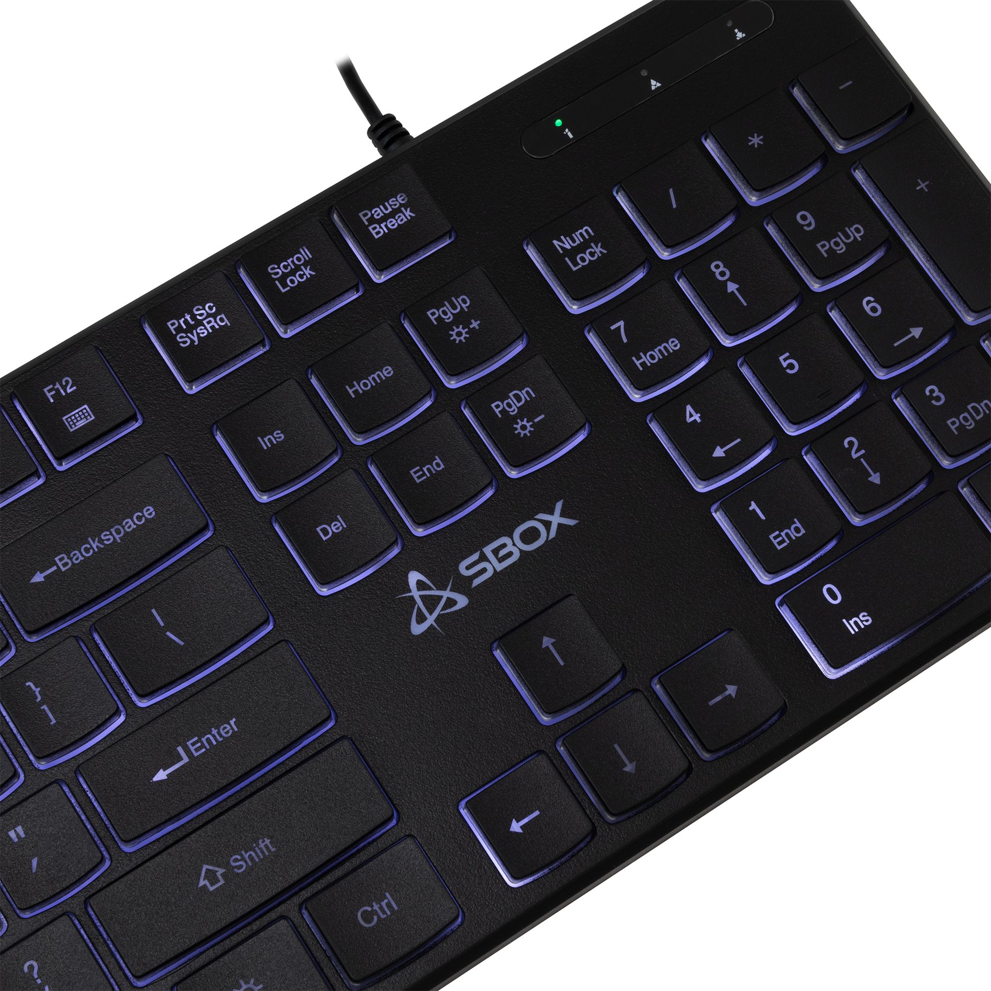 Tastiera 105 Tasti USB Layout Americano, colore Nero SBOX - immagine 3