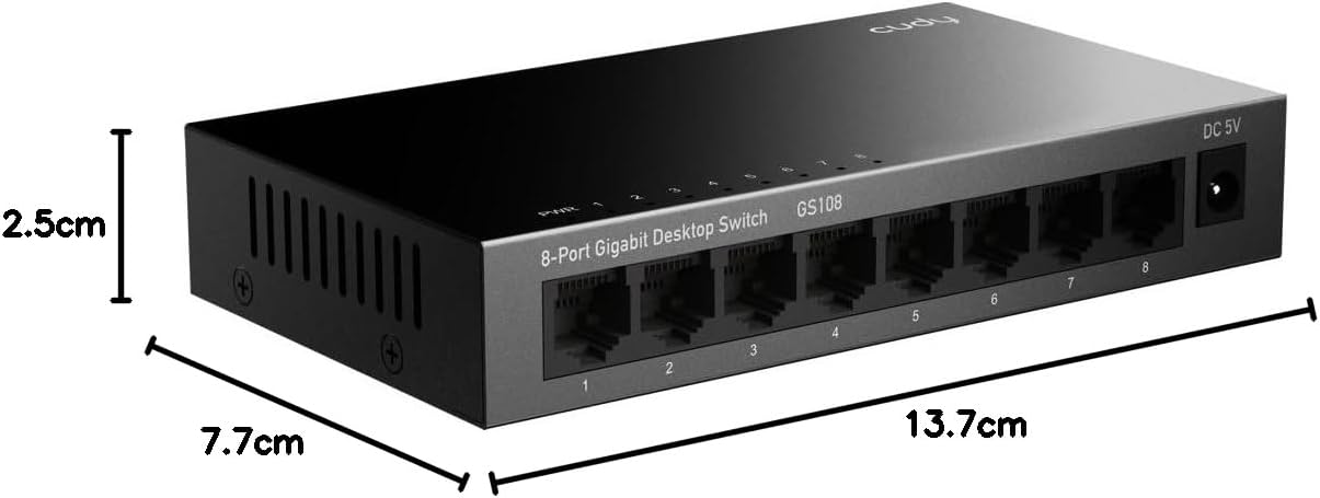 Switch Desktop Gigabit a 8 Porte, GS108 CUDY - immagine 3