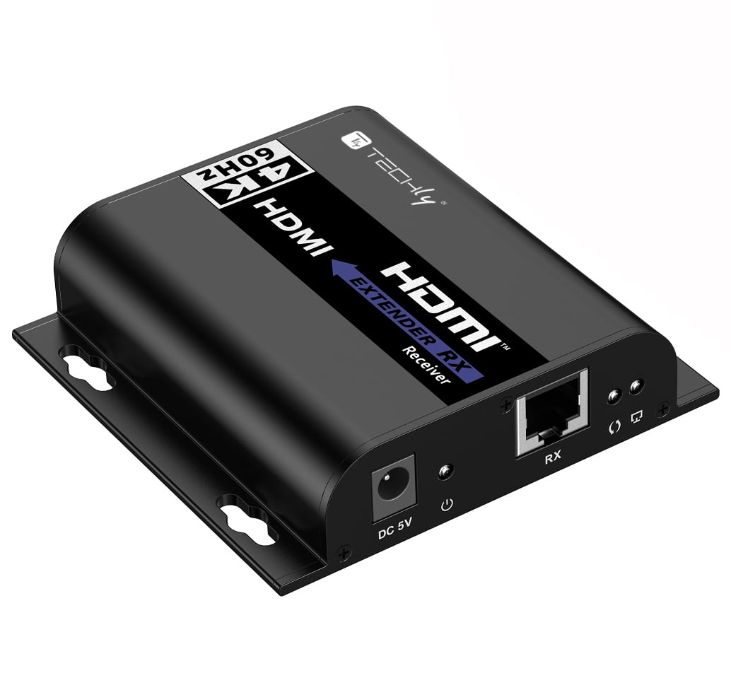 Ricevitore Aggiuntivo per Extender HDMI 4K@60Hz con IR su Cavo Cat.6 fino a 120m TECHLY - immagine 3