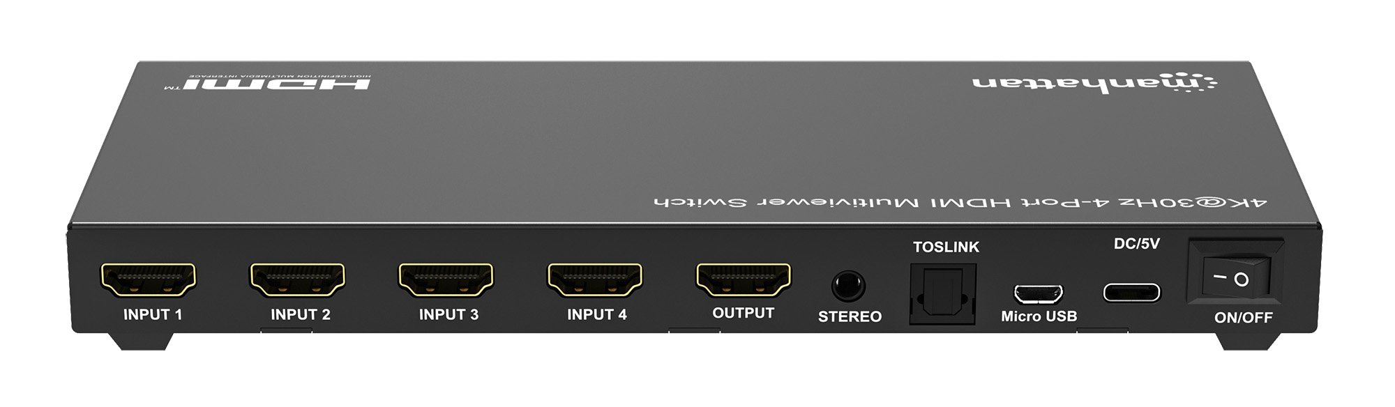 Switch Multiviewer HDMI 4K@30Hz 4x1 Nero MANHATTAN - immagine 6