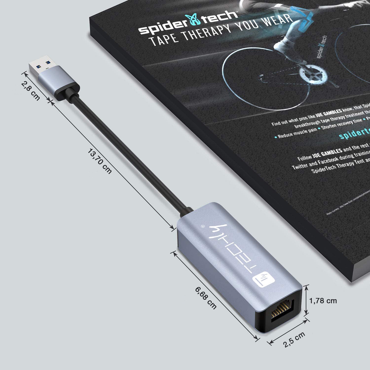 Adattatore Convertitore USB 3.0 tipo A a RJ45 Gigabit TECHLY - immagine 3