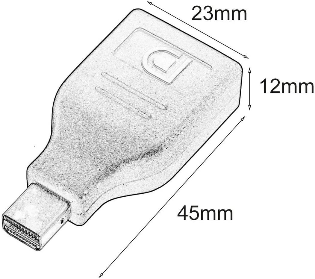 Adattatore DisplayPort F/Mini DisplayPort M (Thunderbolt) 4K Nero TECHLY - immagine 3