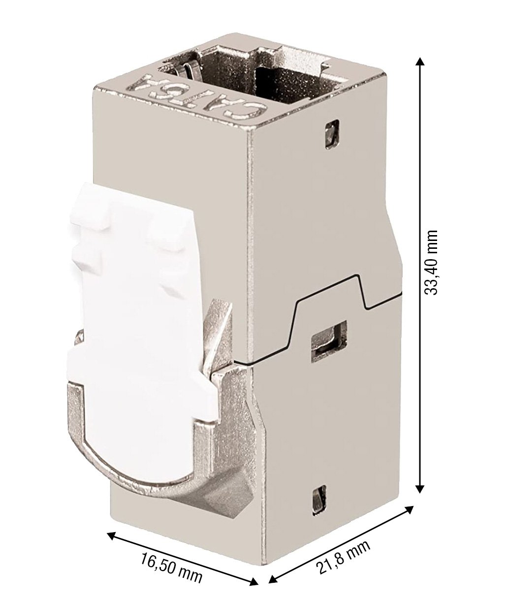 Accoppiatore di Rete RJ45 Cat.6A F/F Schermato FTP da pannello 16.5mm TECHLY PROFESSIONAL - immagine 2