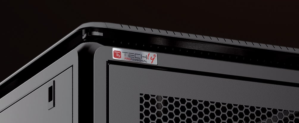 Armadio Server Rack 19'' 800x1200 42U Nero Porta Grigliata serie Evolution Ventilato TECHLY PROFESSIONAL - immagine 3