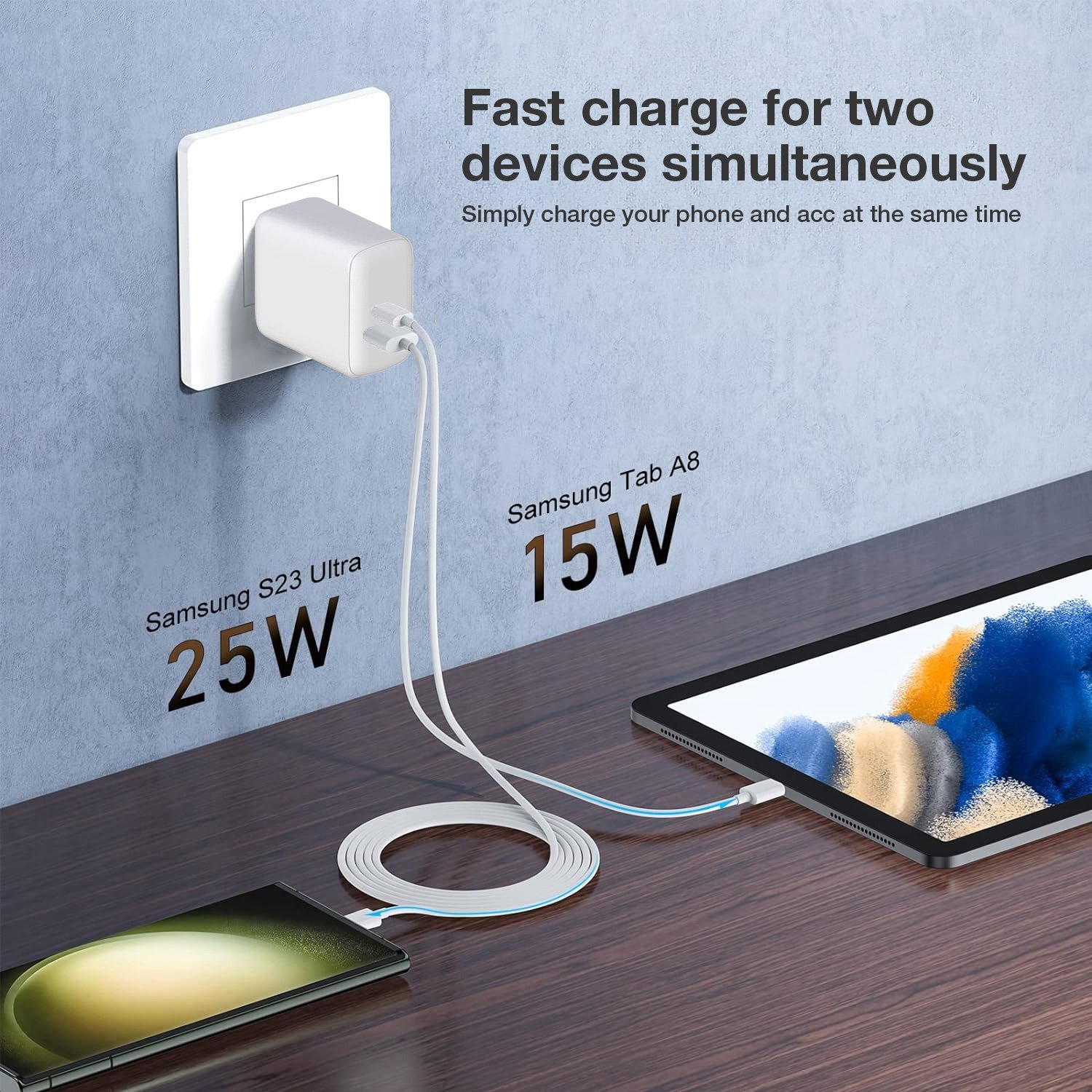 Caricatore Alimentatore 2 porte USB-C™ da Muro 35W TECHLY - immagine 3