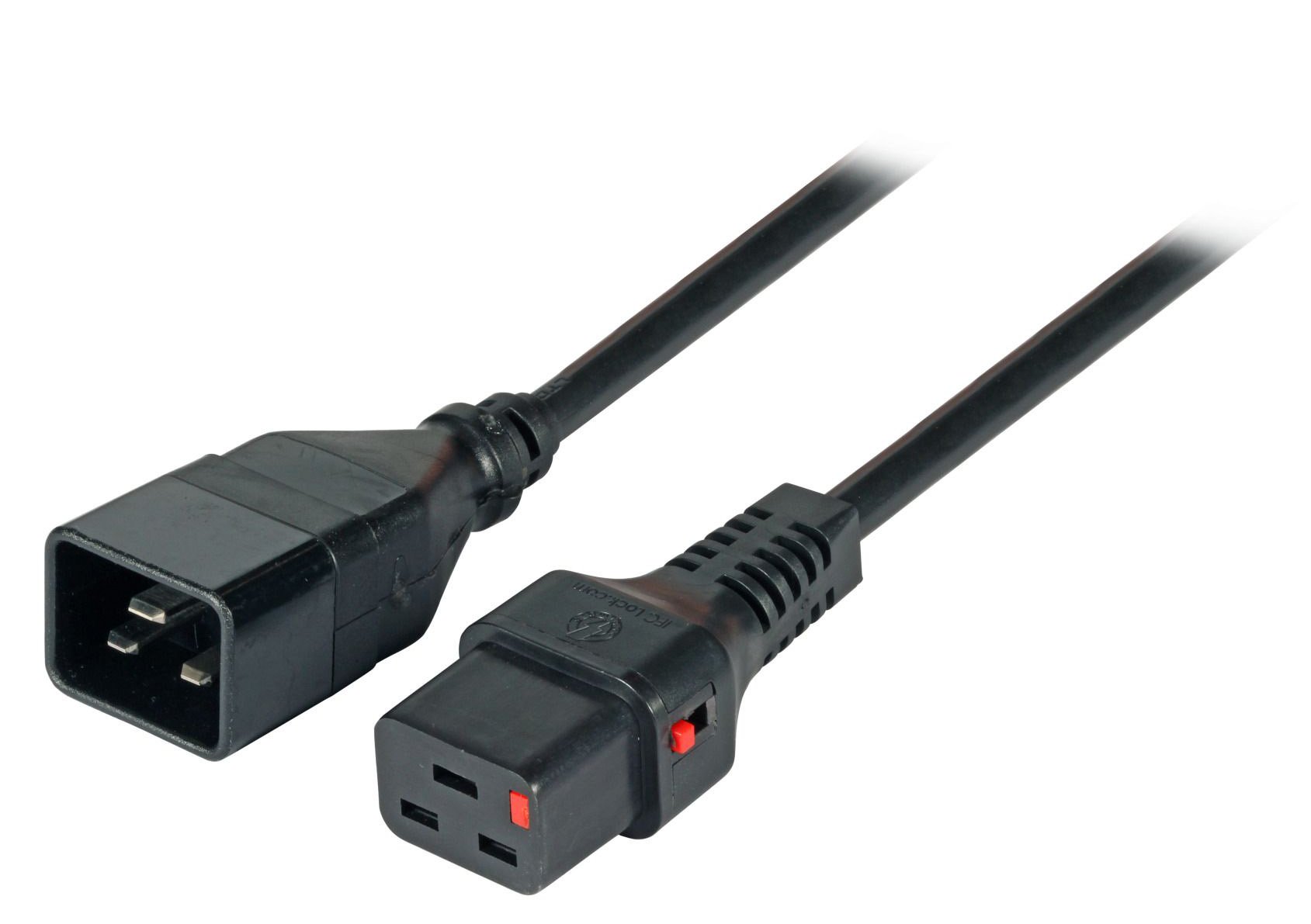 Cavo Prolunga C20 180&deg; a C19 180&deg; con Blocco IEC 1m OEM - immagine 2