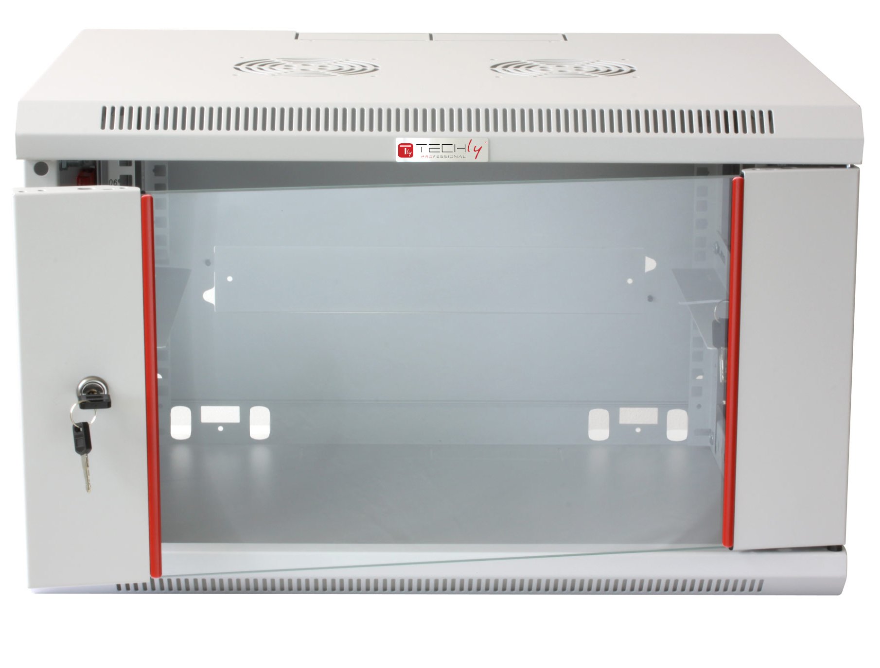Armadio Rack 19'' a muro 12 unità sezione unica prof. 600mm Grigio TECHLY PROFESSIONAL - immagine 2
