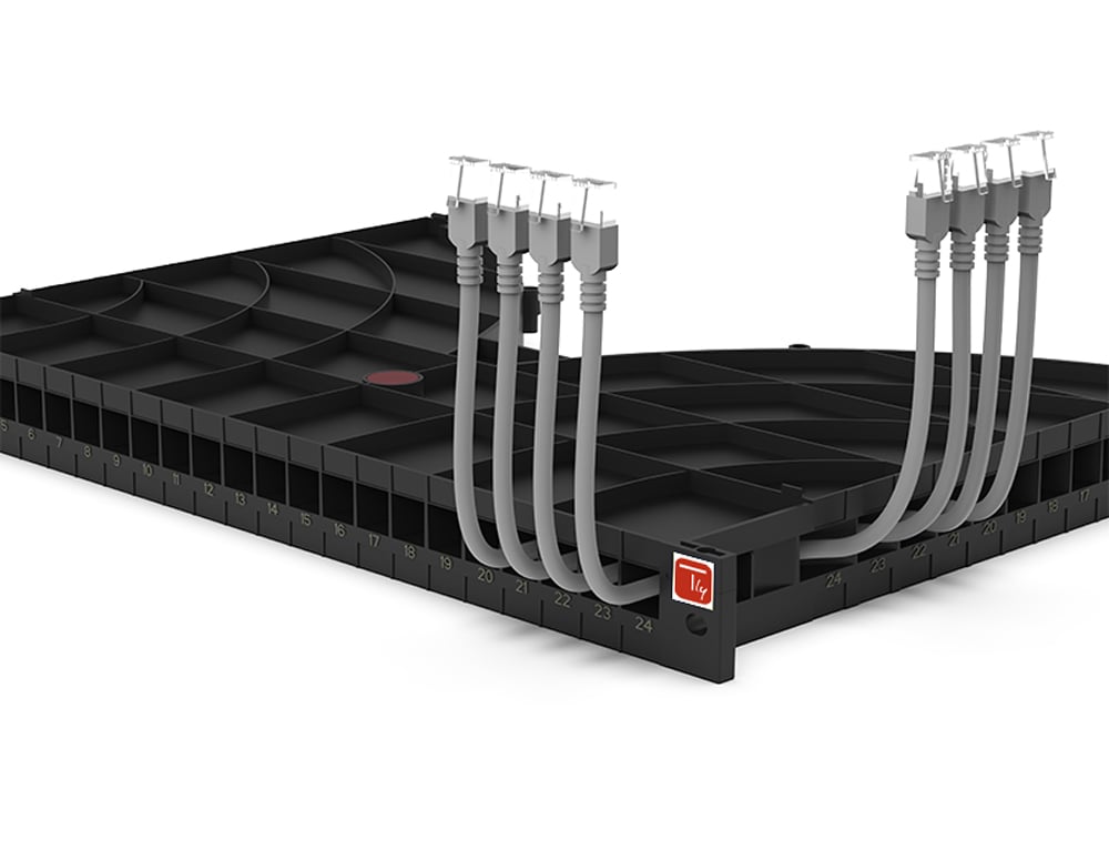 Mensola Gestione Cavi su Rack 19'' 24 Porte P.1000 mm TECHLY PROFESSIONAL - immagine 3