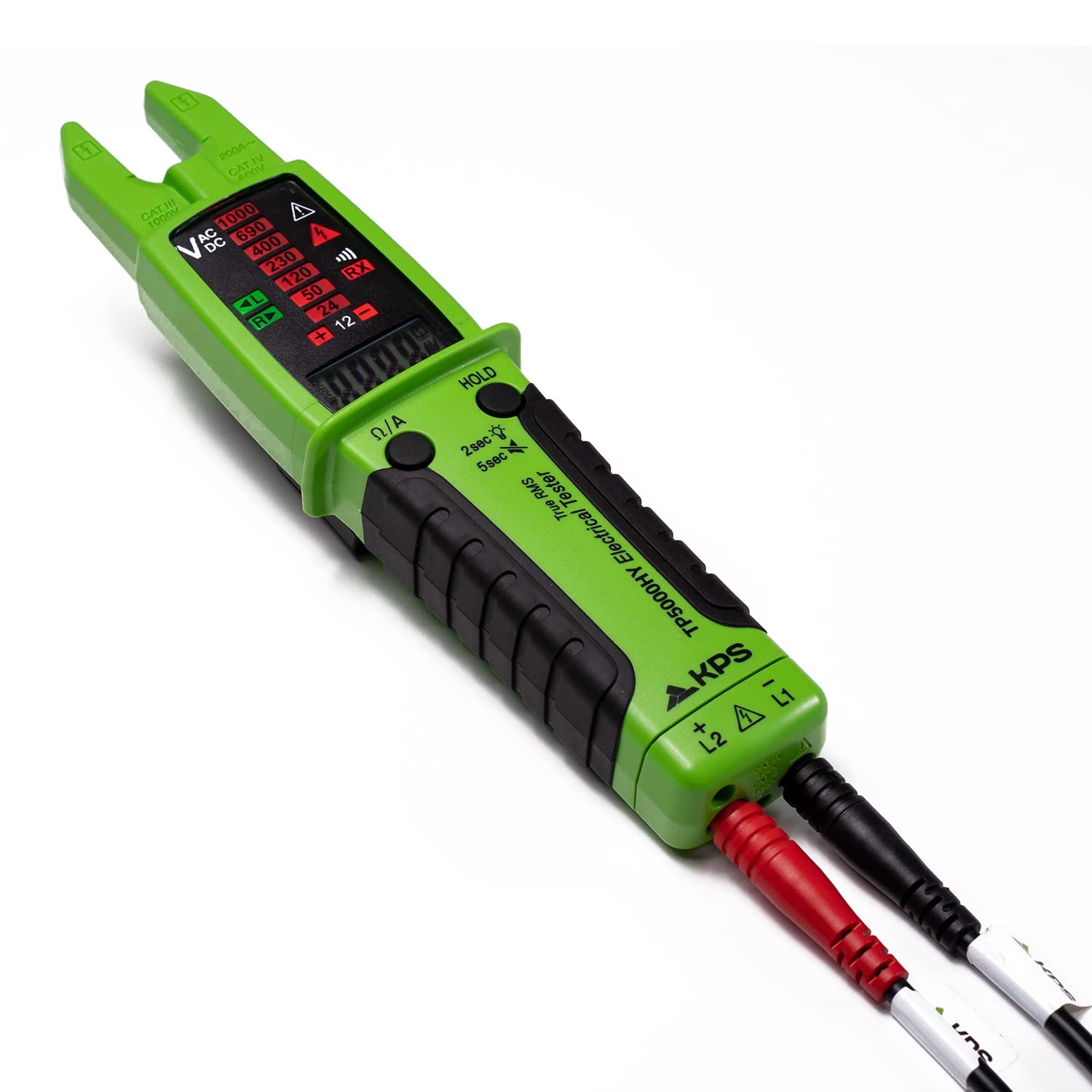 Tester di Tensione TRMS AC/DC 1000V AC 200A 10.000 Conti IP65 CAT.IV, KPS-TP5000HY KPS - immagine 3