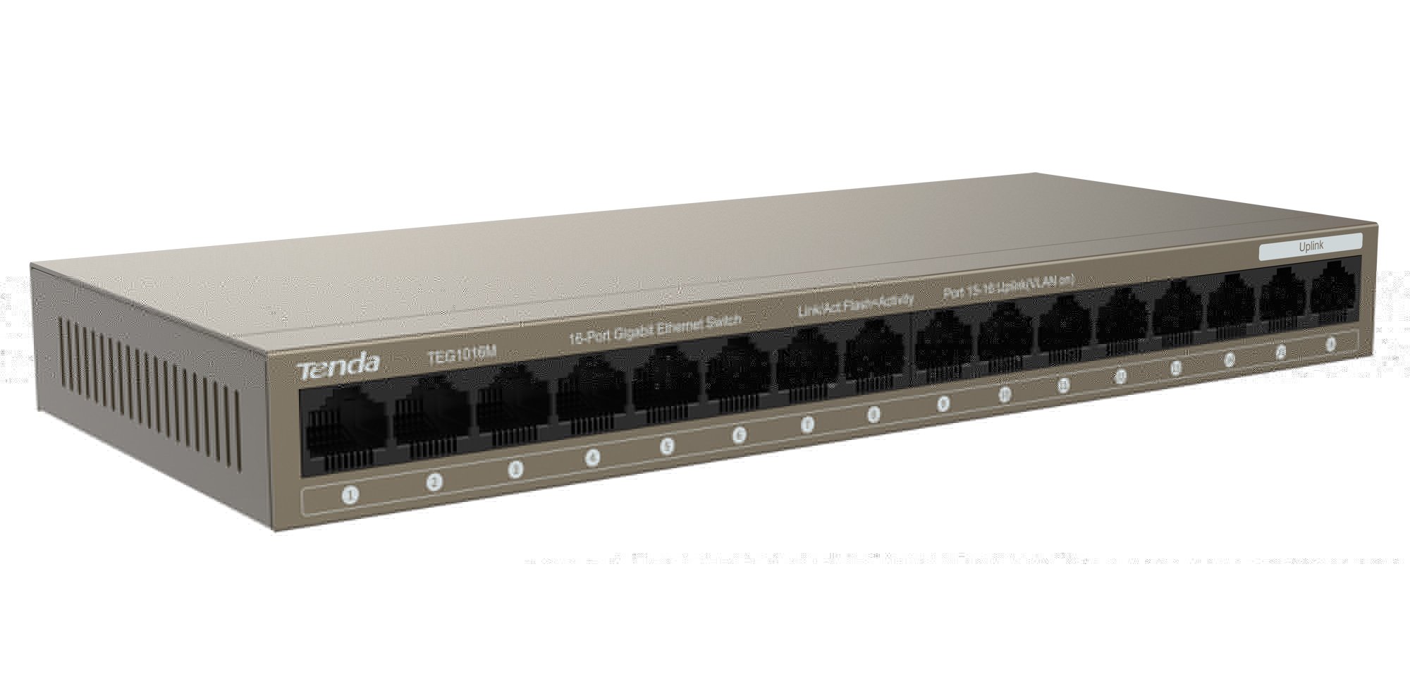 Switch 16 porte Gigabit Ethernet 2000Mbps, TEG1016M TENDA - immagine 3