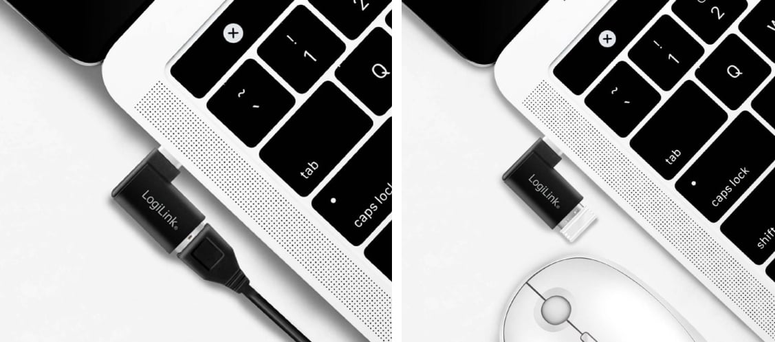 Adattatore USB 3.2 Gen.1 USB-C™ Maschio/A Femmina 90° LOGILINK - immagine 3