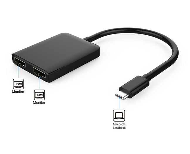 Adattatore Convertitore USB-C™ a 2x HDMI 4K TECHLY - immagine 2