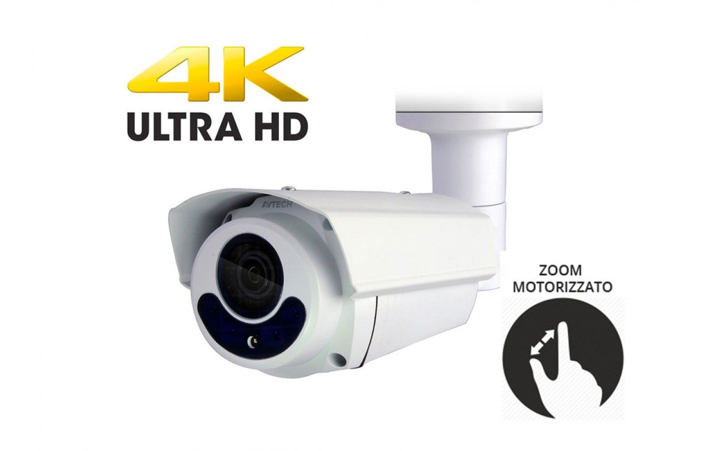 Telecamera CCTV da Soffitto Parete Quadribrid 5Mp 4K IP66 con Zoom Motorizzato, DGC5646 AVTECH - immagine 3