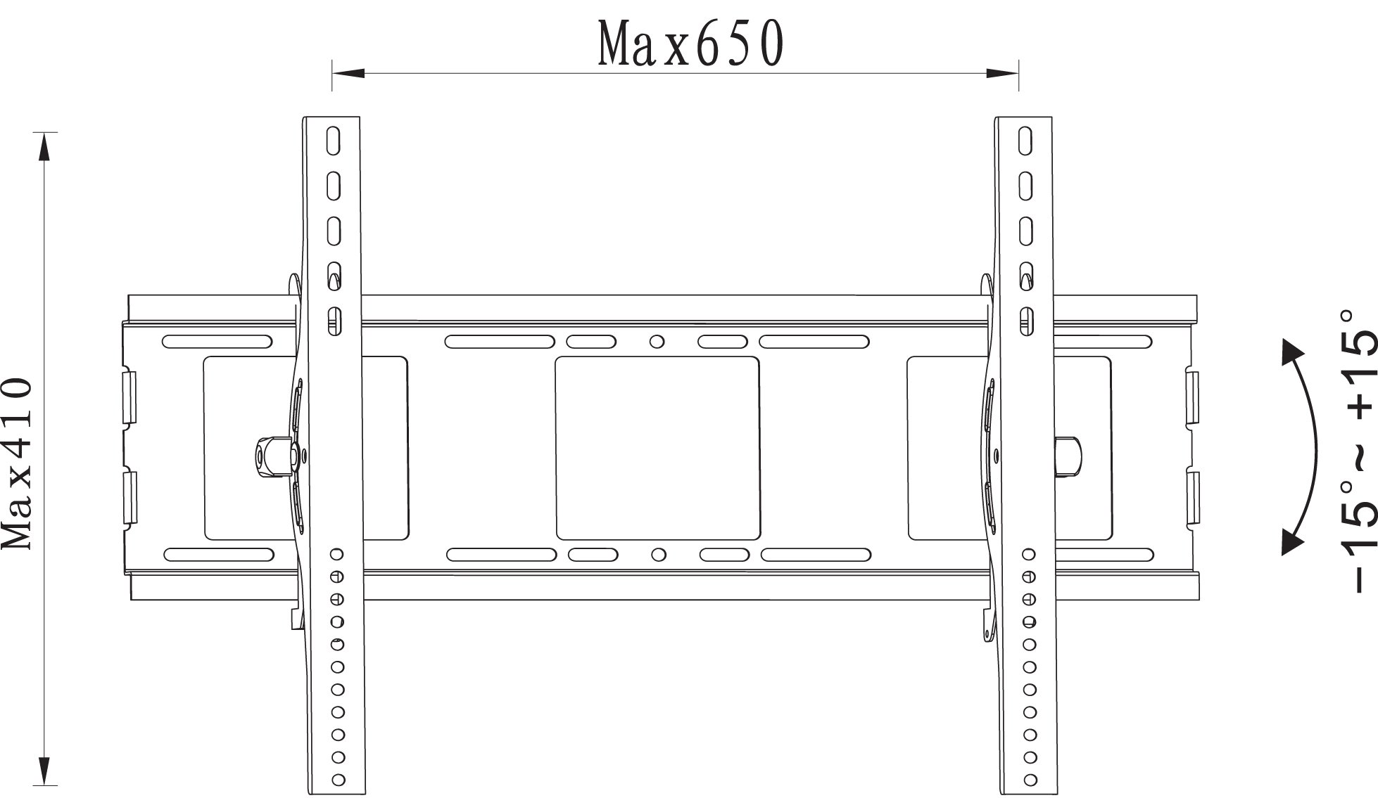 Supporto a Muro per TV LED LCD 32-70'' Inclinabile TECHLY - immagine 2
