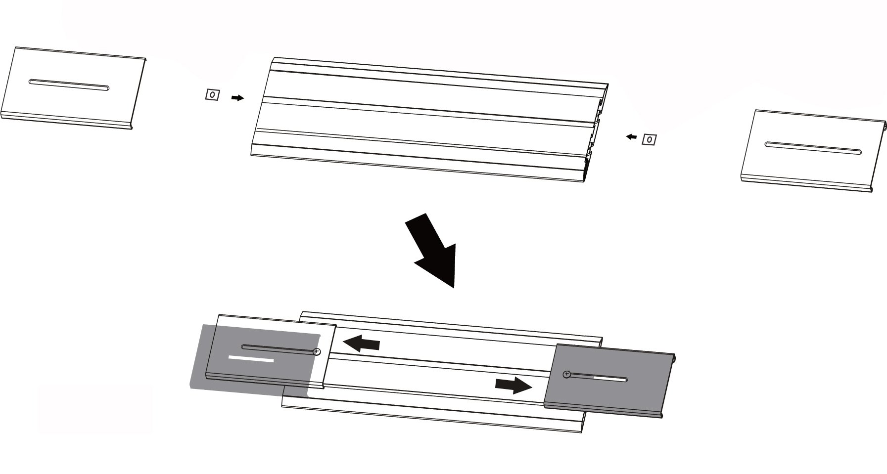 Kit Staffe e Braccio di Giunzione per Supporto Video Wall da Pavimento TECHLY - immagine 3