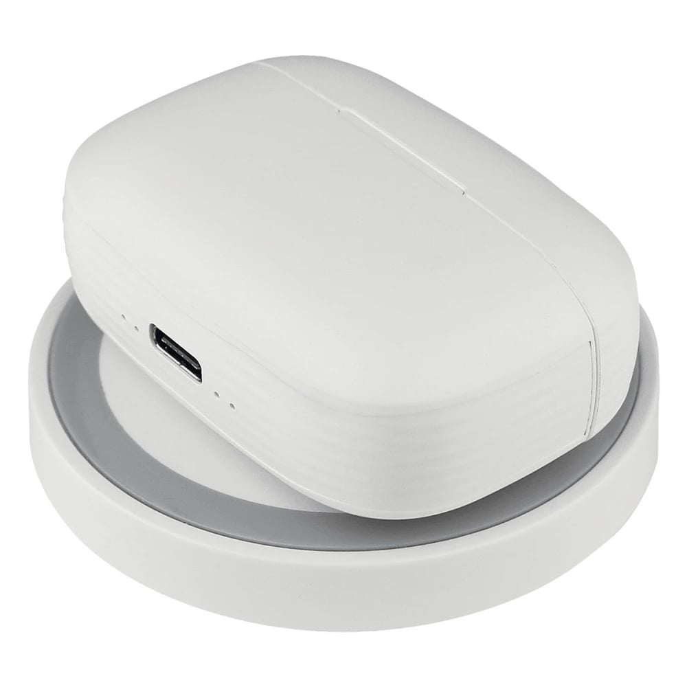 Cuffie Auricolari TWS Jive con Custodia di Ricarica USB-C™ e Pad Caricatore a Induzione Bianco FONTASTIC - immagine 3