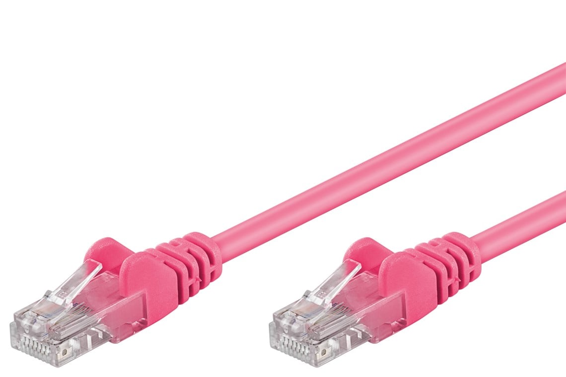 Cavo di rete Patch CCA Cat. 5e Rosa UTP 2m GOOBAY - immagine 2