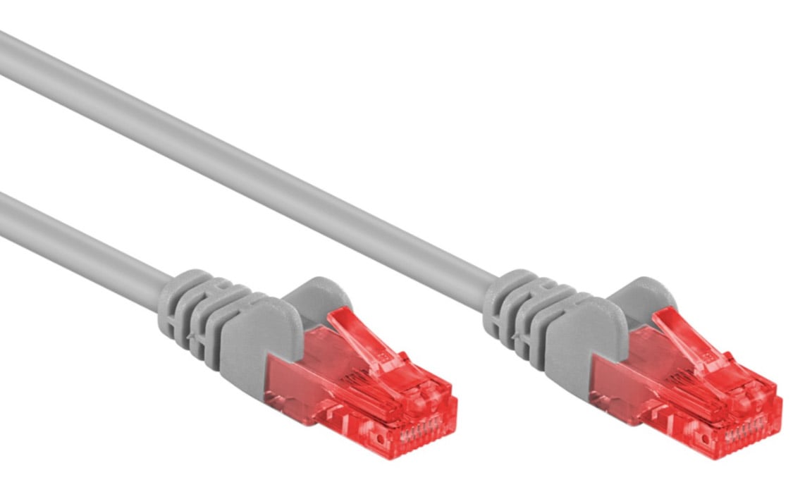 Cavo di Rete Patch in Rame Cat.6 Grigio U/UTP LSZH 0,5m GOOBAY - immagine 3