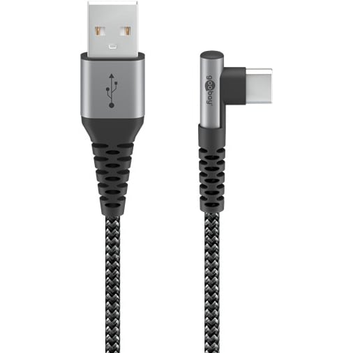 Cavo USB-C™ Maschio Angolato a USB-A Dritto 2m GOOBAY - immagine 2