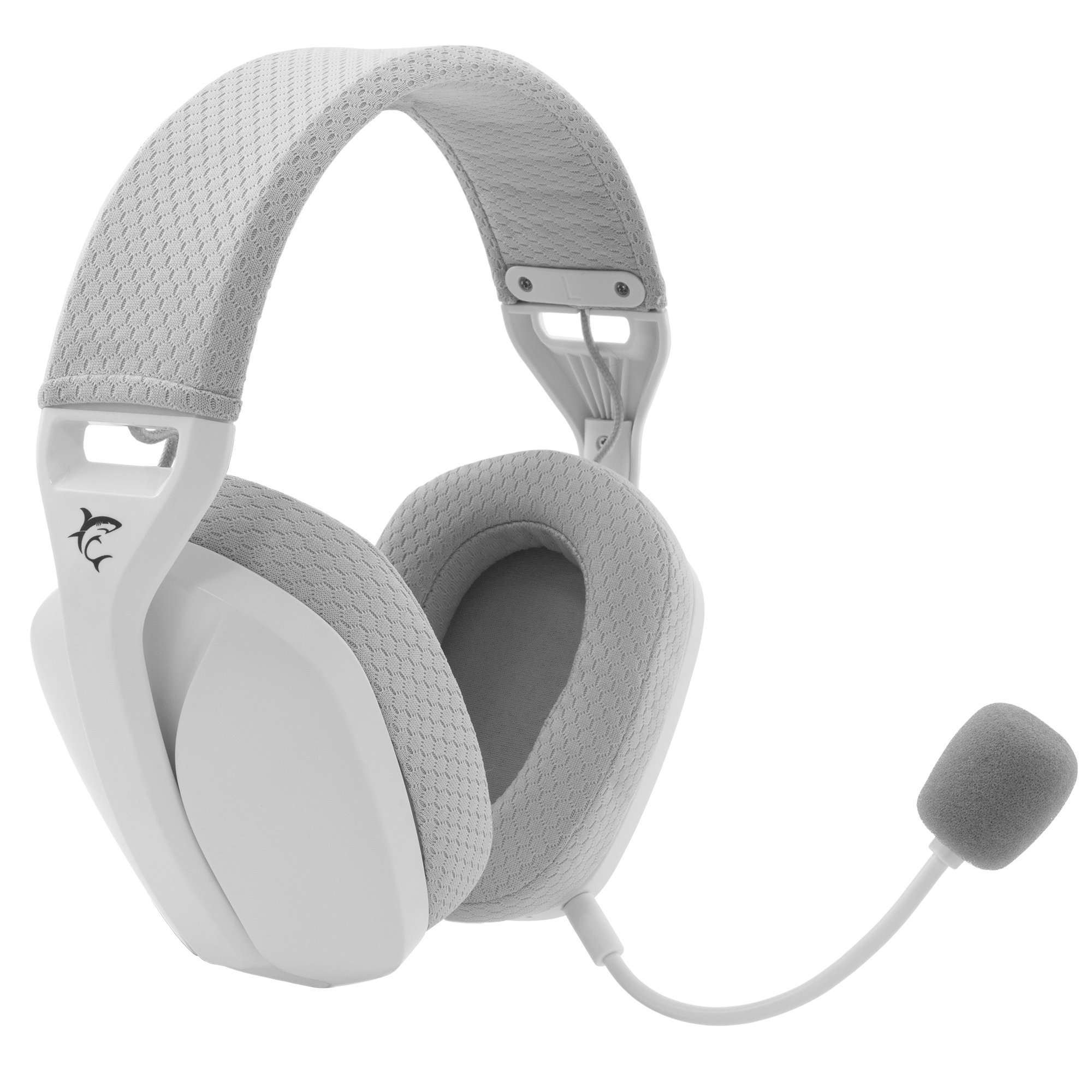 Cuffia Gaming Stereo Wireless con Microfono Bianco BUTTERFLY WHITE SHARK - immagine 3