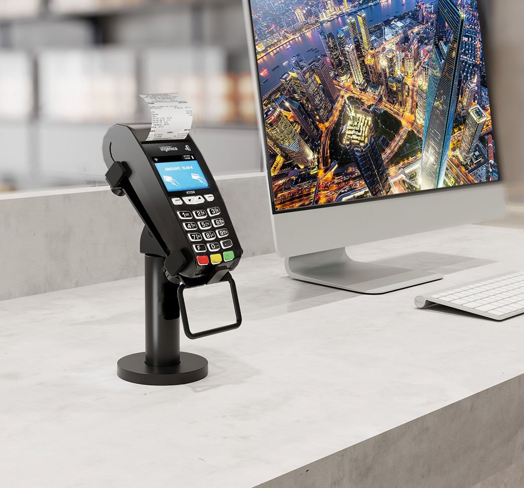Supporto Girevole e Inclinabile per Terminale Pagamento POS Bancomat Carta di Credito SBOX - immagine 3