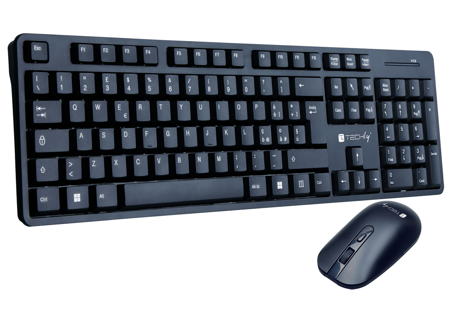Kit Tastiera Standard e Mouse Wireless 2.4GHz TECHLY - immagine 3
