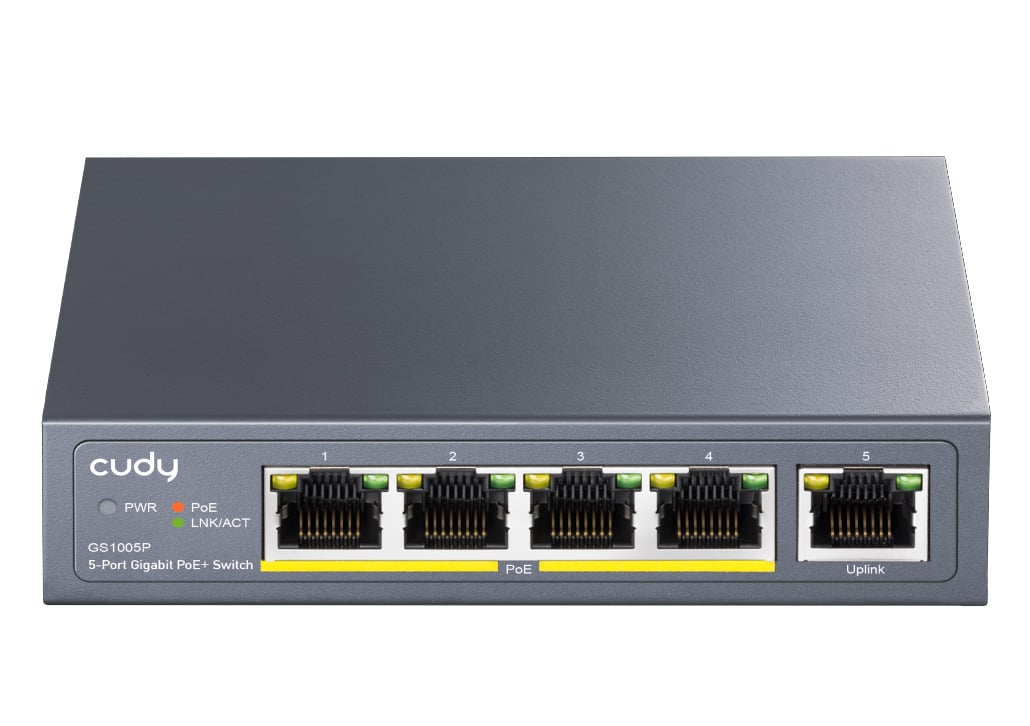 Unmanaged Switch Gigabit POE+ 5 porte, GS1005P CUDY - immagine 3