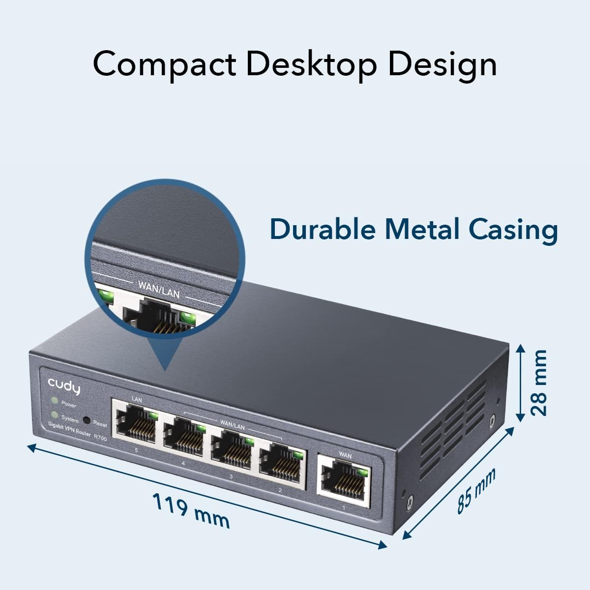 Router VPN Multi-WAN Gigabit Fino a 4 porte WAN Gigabit, R700 CUDY - immagine 3