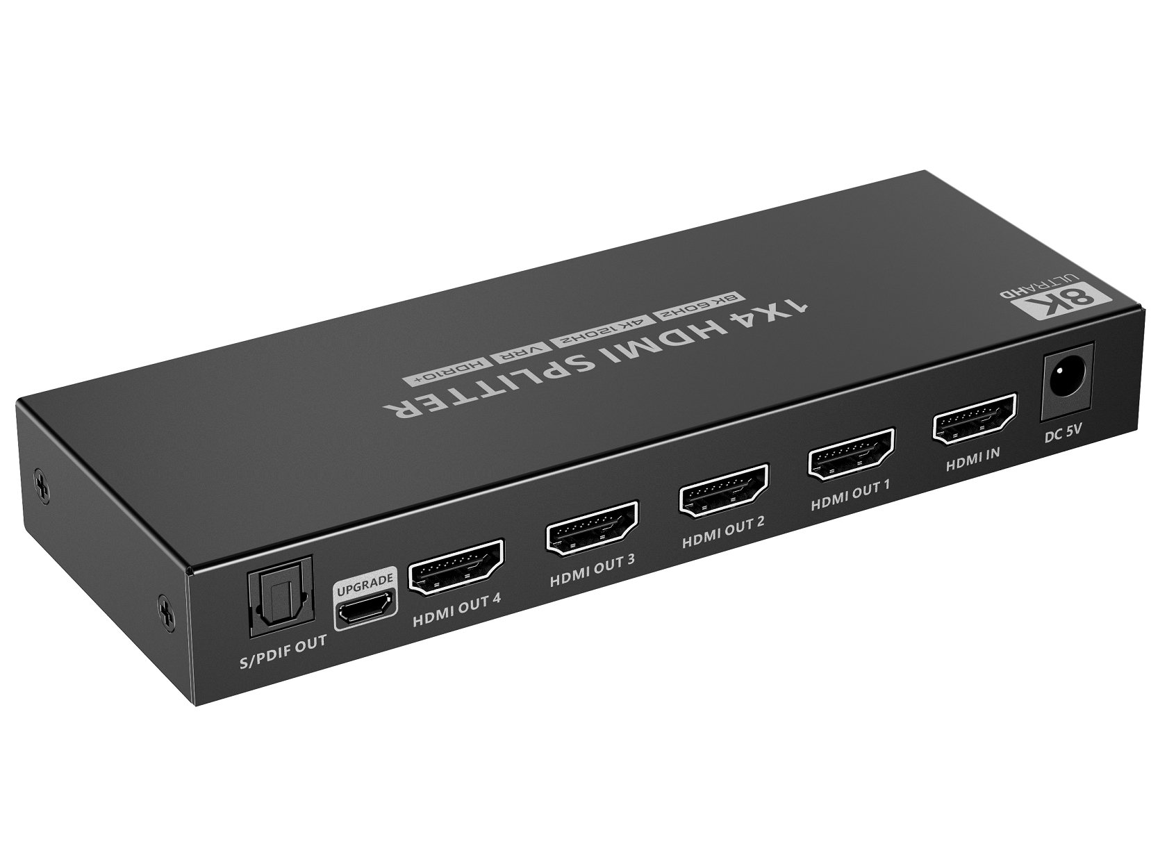 Splitter HDMI 8K UHD 3D 60Hz 4 vie CEC SPDIF Ottico TECHLY - immagine 3
