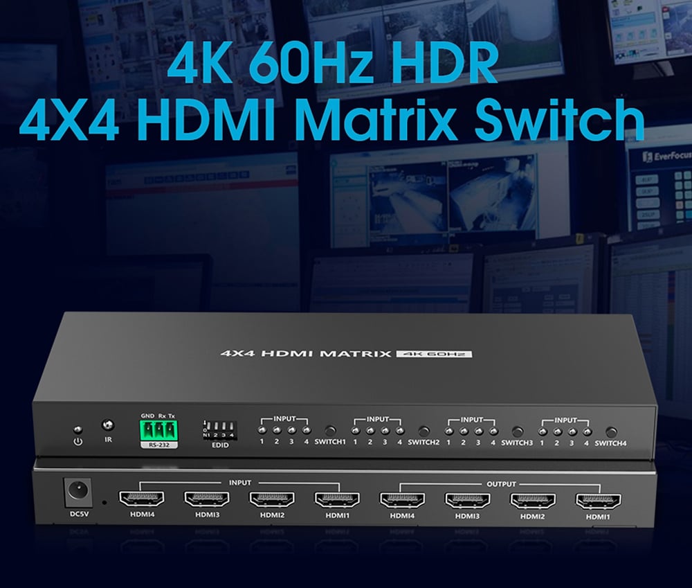 Switch Matrix HDMI2.0 4x4 4K@60 Hz TECHLY - immagine 2