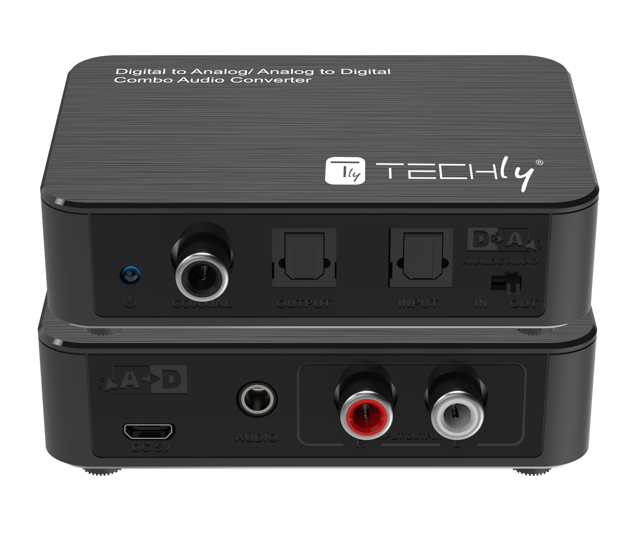 Convertitore Audio da Digitale ad Analogico / da Analogico a Digitale SPDIF Toslink Stereo 3,5'' TECHLY - immagine 3