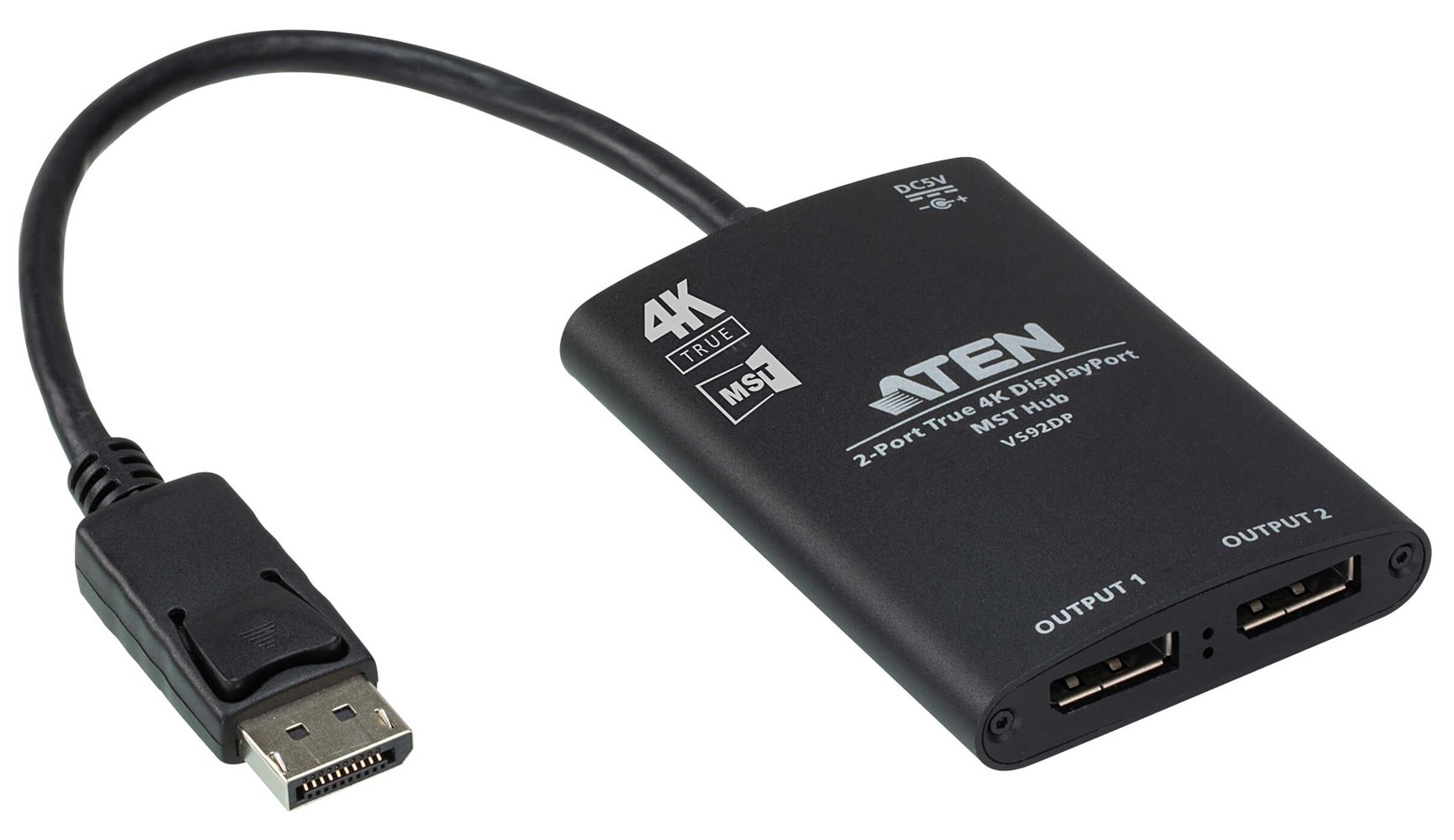Hub True 4K DisplayPort MST a 2 porte, VS92DP ATEN - immagine 3