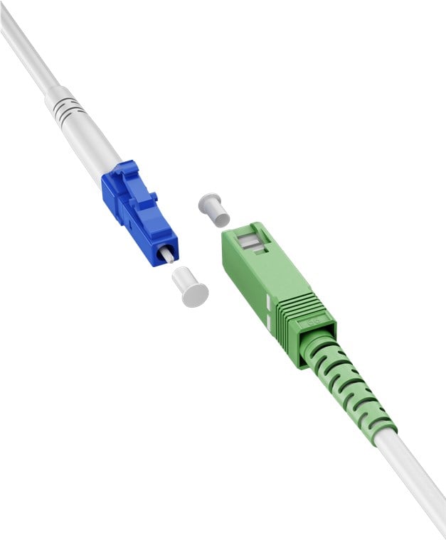Cavo in Fibra Ottica FTTH Monomodale SC-APC (8°)/LC-UPC OS2 9/125 Simplex 3m GOOBAY - immagine 2