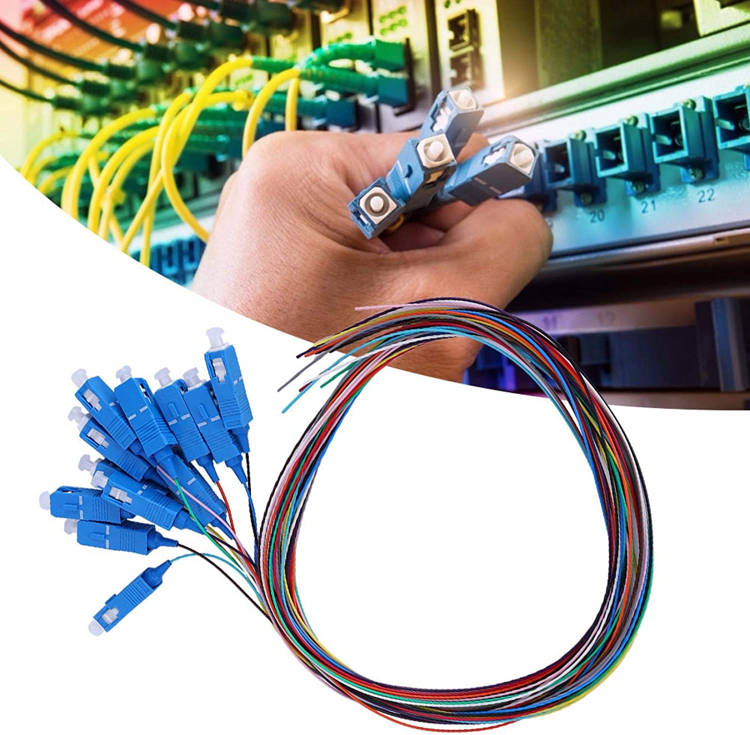 Cassetta di Giunzione Attrezzata con 12 Pigtail Fibra Monomodale OS2 SC 9/125 2m OEM - immagine 3