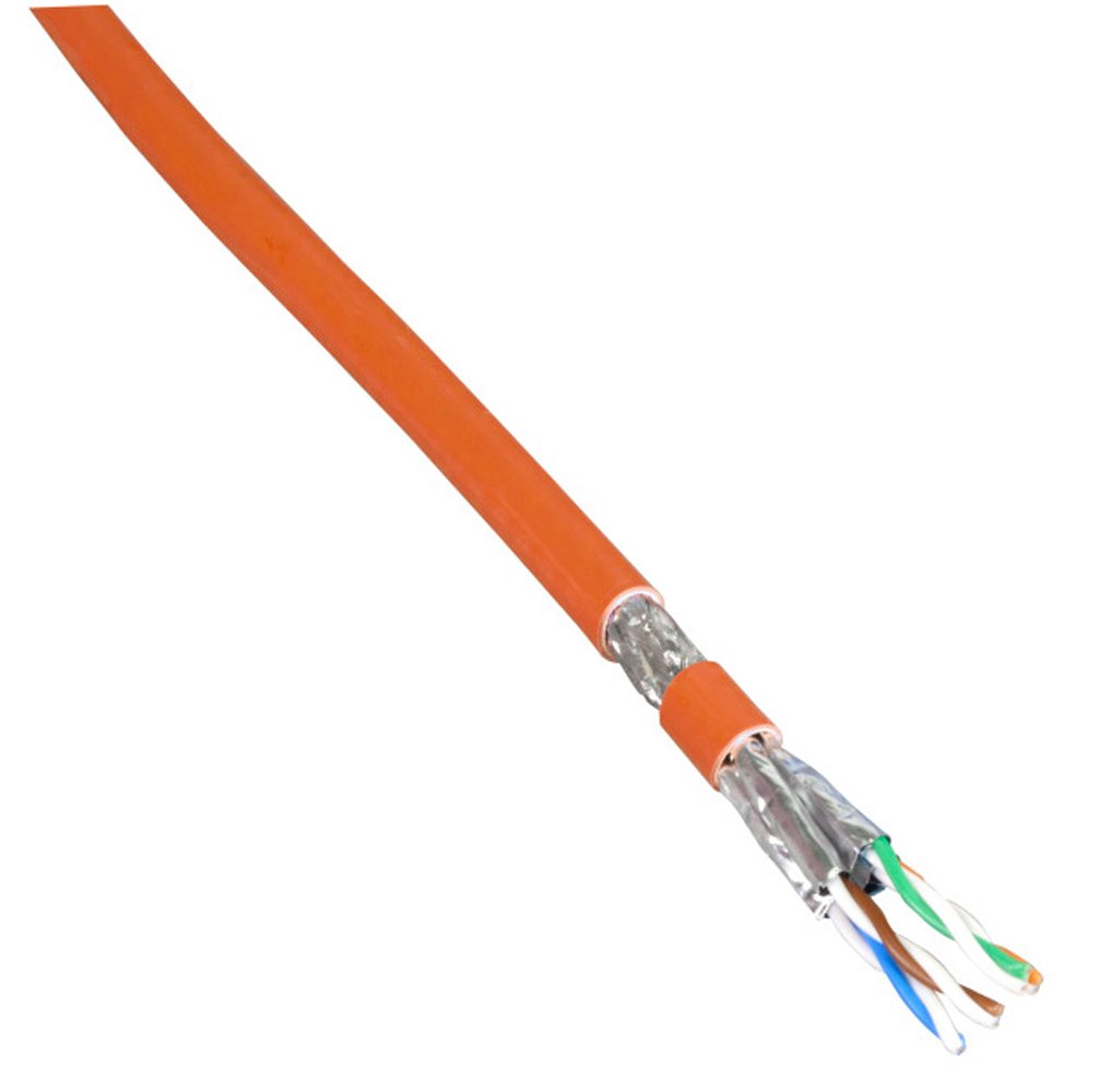 Bobina S/FTP Cavo Cat. 7A Rame 1200MHz B2ca Duplex 500m Rigido Arancione OEM - immagine 3