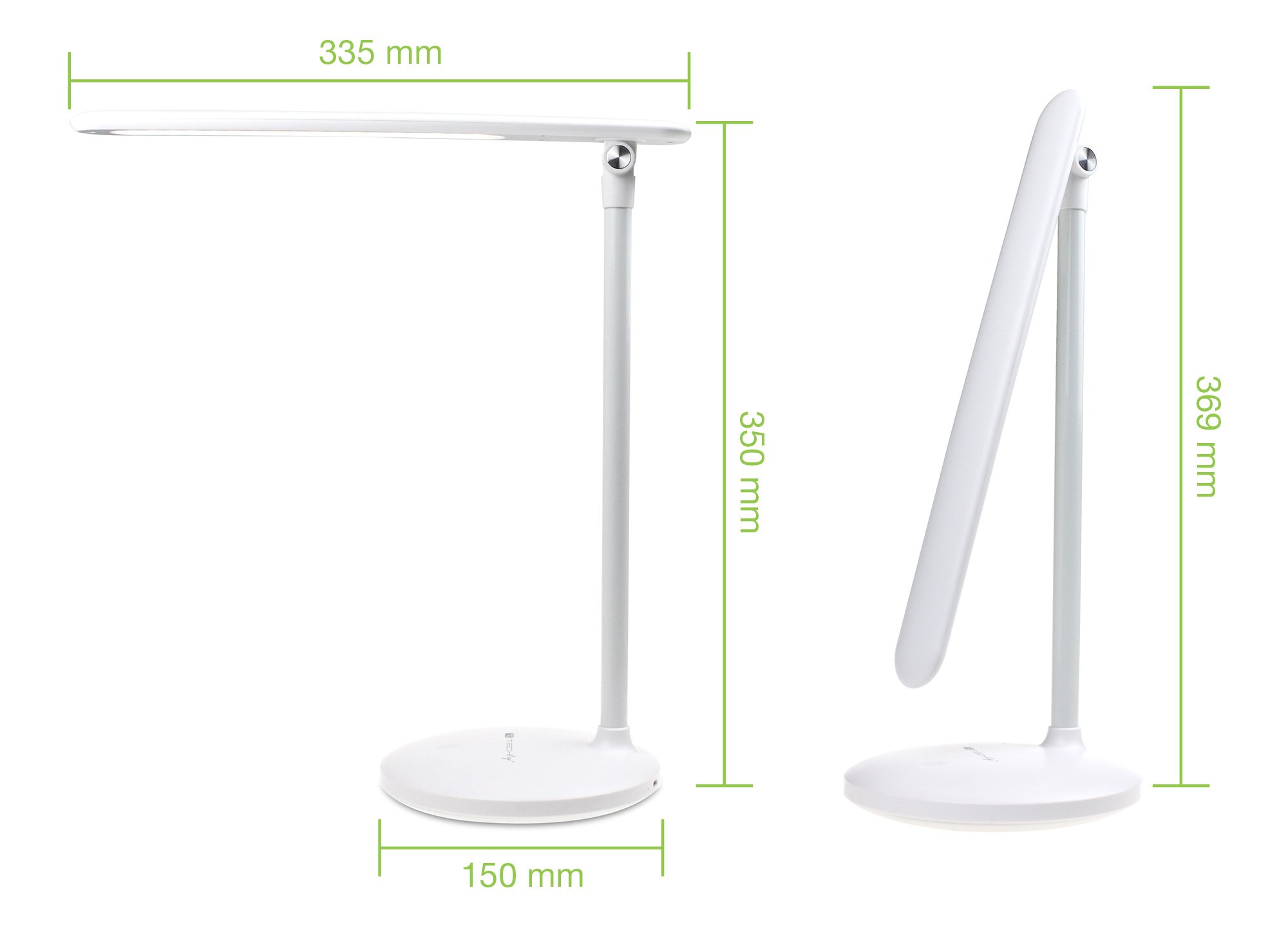 Lampada a 36 LED da Scrivania Pieghevole Dimmerabile Batteria Ricaricabile con Alimentazione USB TECHLY - immagine 2
