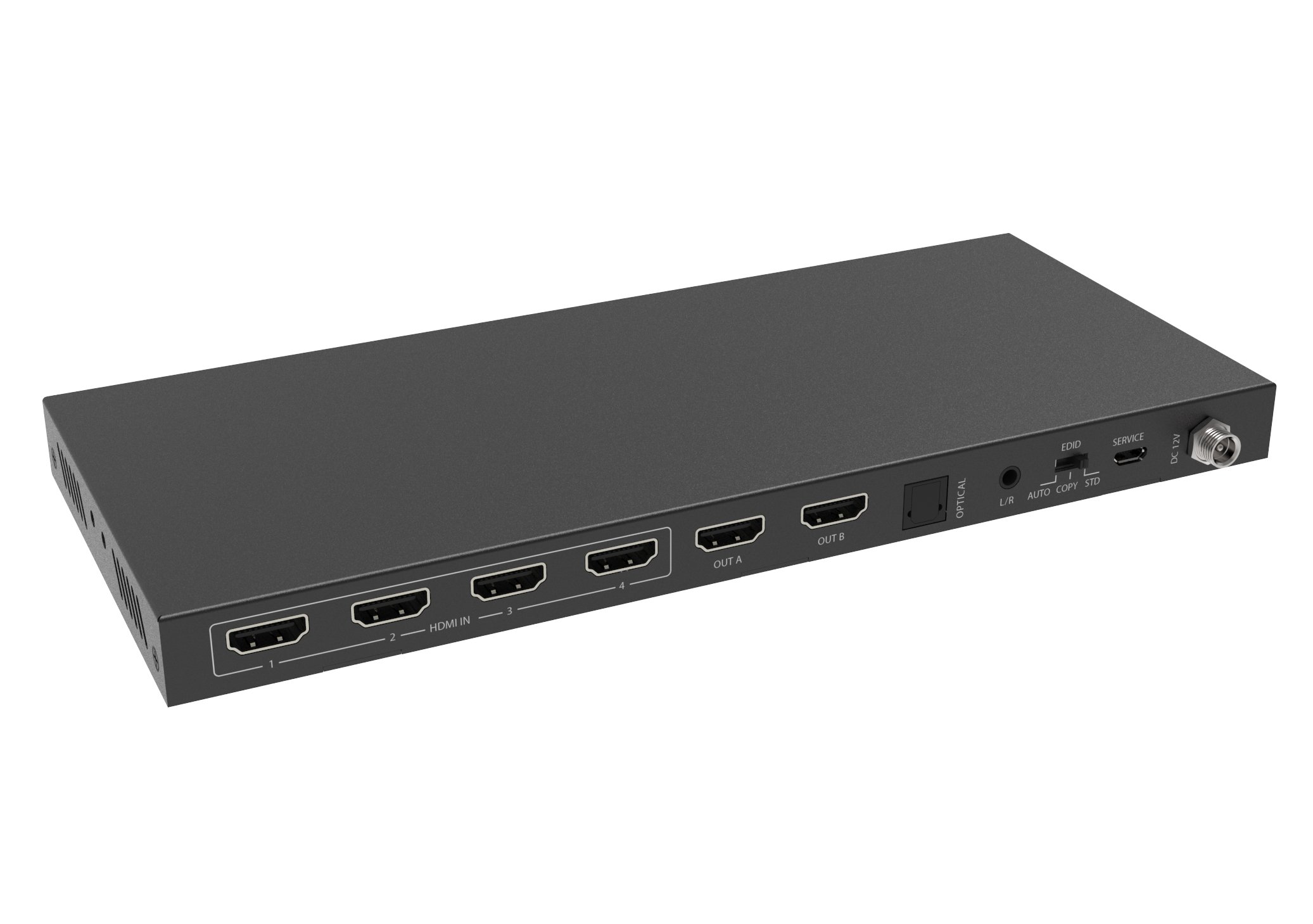 Matrix Switch HDMI 2.0 4x2 18Gbps 4k@60Hz con estrattore audio TECHLY - immagine 2