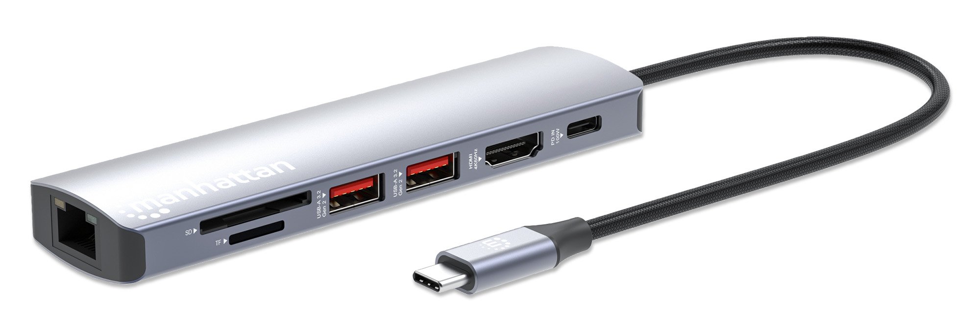 Docking Station USB-C™ PD 7-in-1 4K Hub Multiporta MANHATTAN - immagine 3