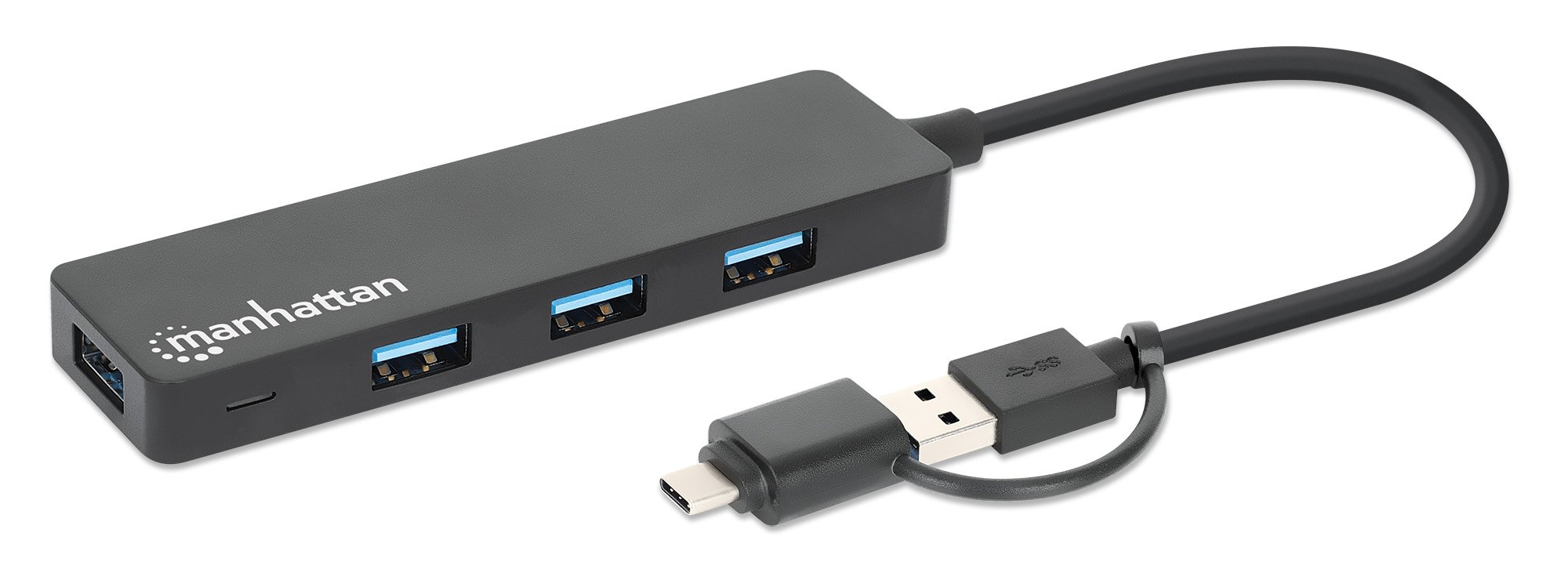 Hub USB 3.2 Gen1 4 Porte Combo USB-A e USB-C™ MANHATTAN - immagine 3