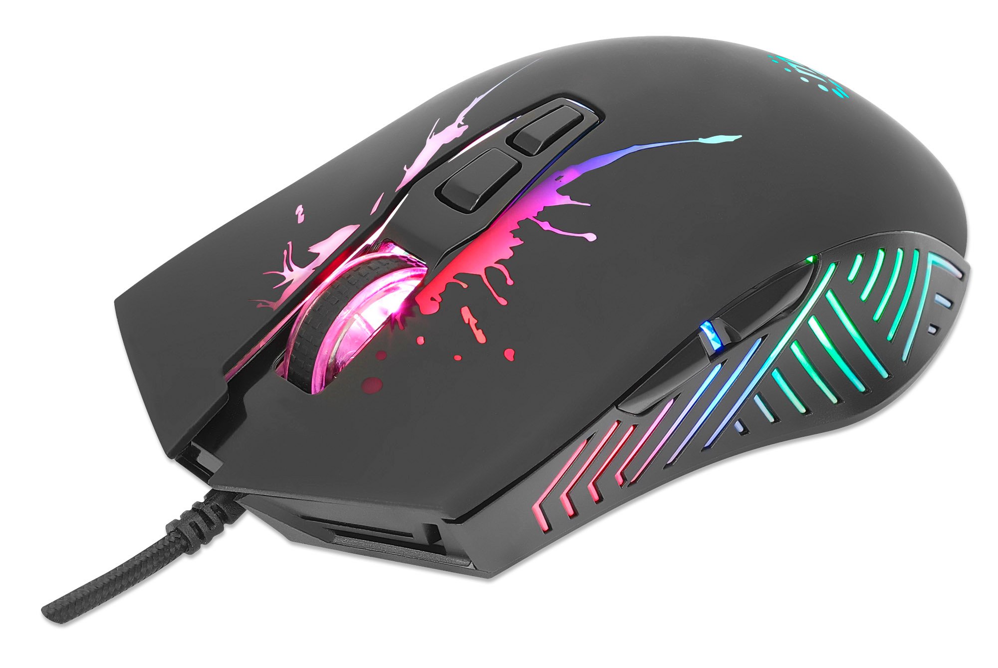 Mouse ottico Gaming LED RGB con cavo USB MANHATTAN - immagine 3