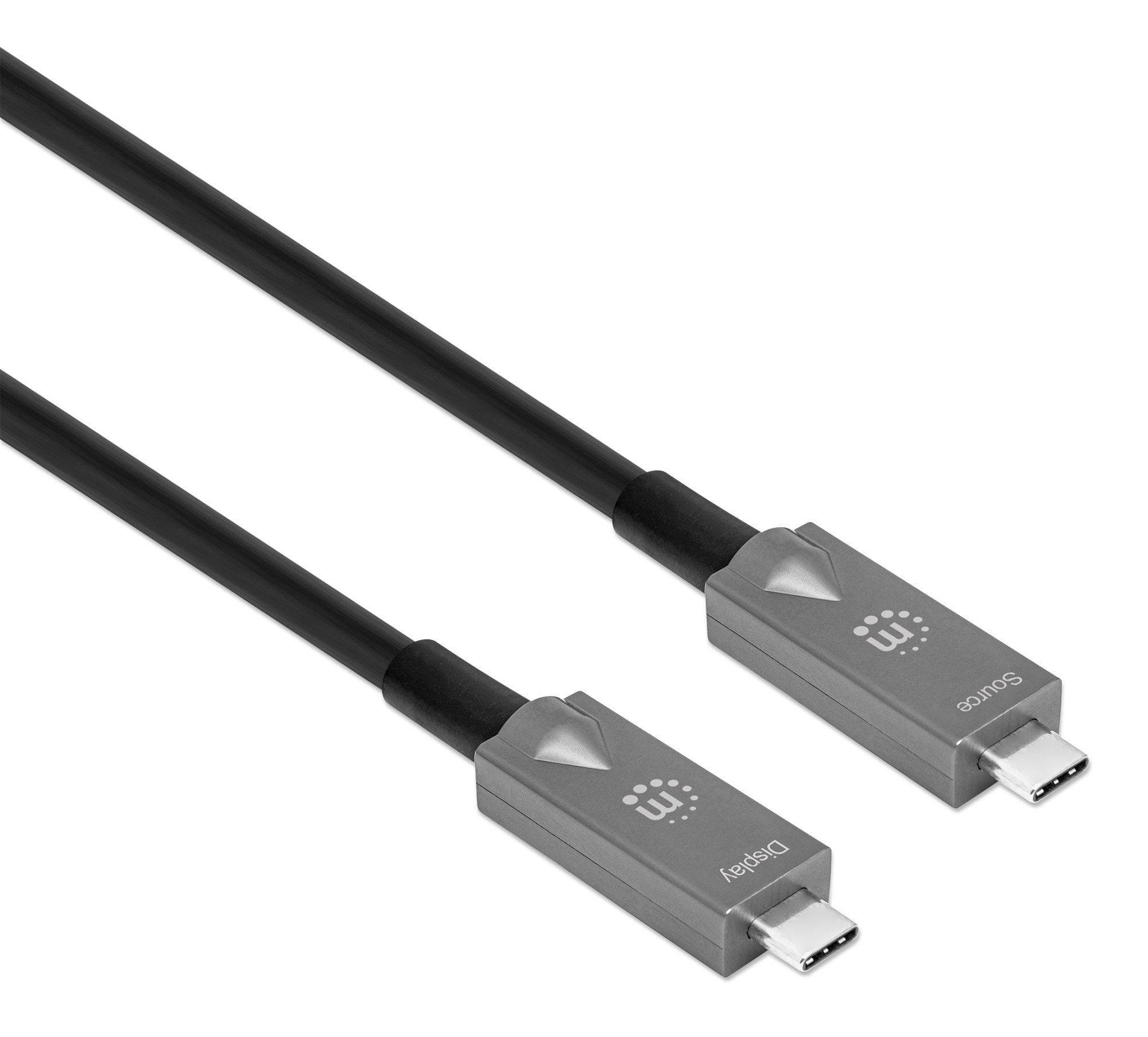 Cavo Ottico Attivo Dati e Video USB 3.2 Gen 2 USB-C™ M/M Fibra Ottica 4K 7,5 m MANHATTAN - immagine 3