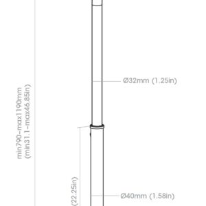 Supporto da Pavimento Antifurto per Tablet 7,9-11'' con Rotazione 360&deg; MANHATTAN